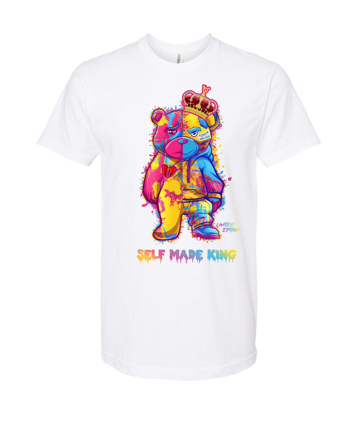 Self MADE KINGZ - LOGO 2 - White T Shirt