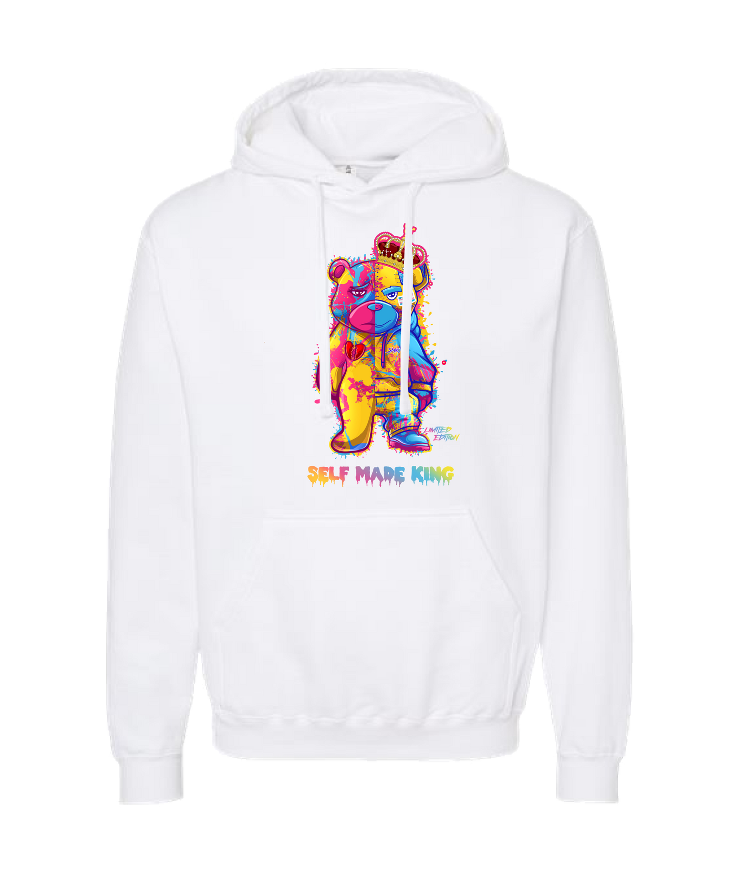 Self MADE KINGZ - LOGO 2 - White Hoodie
