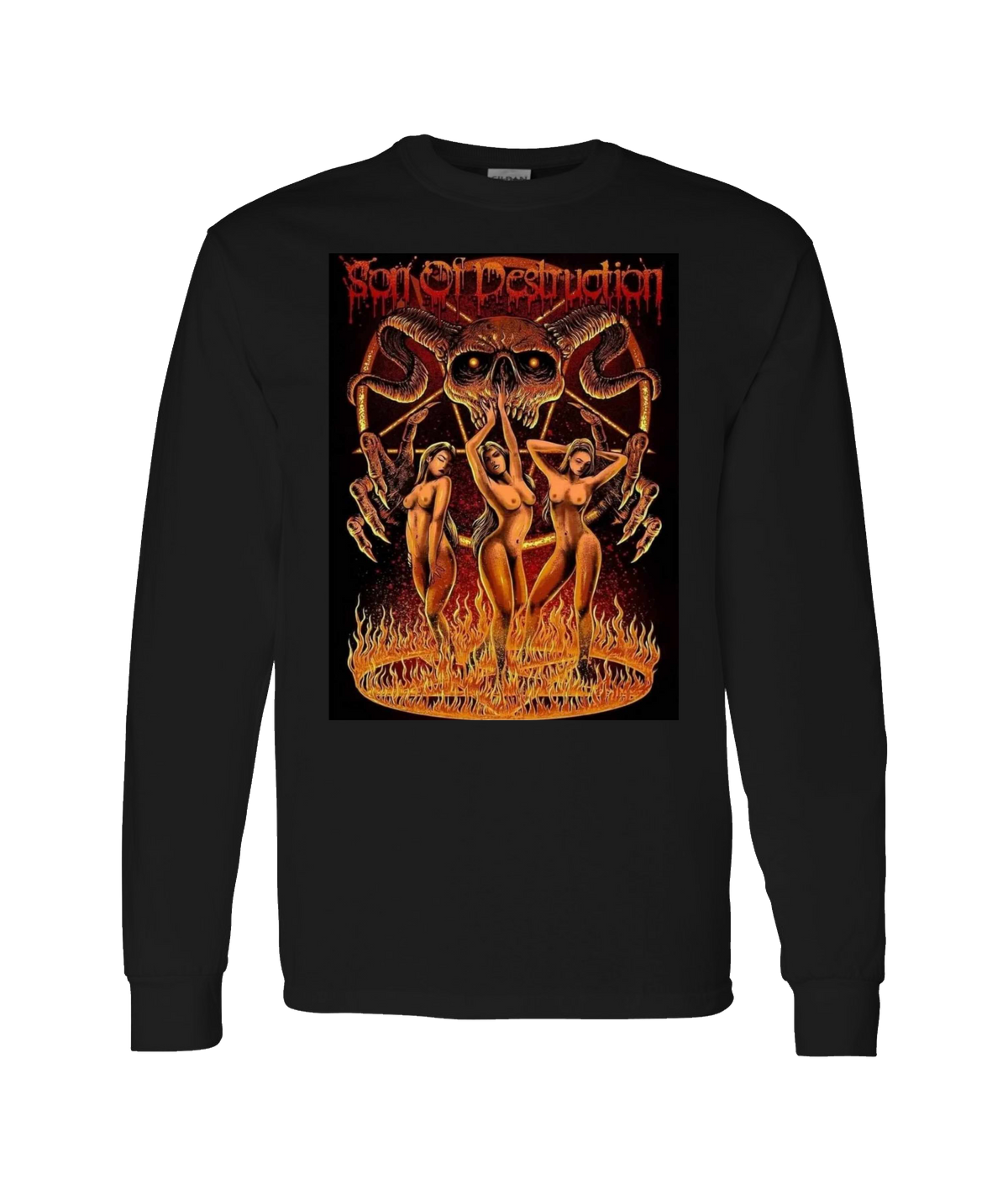 V-SODTOP - Destruction Designed - Black Long Sleeve T