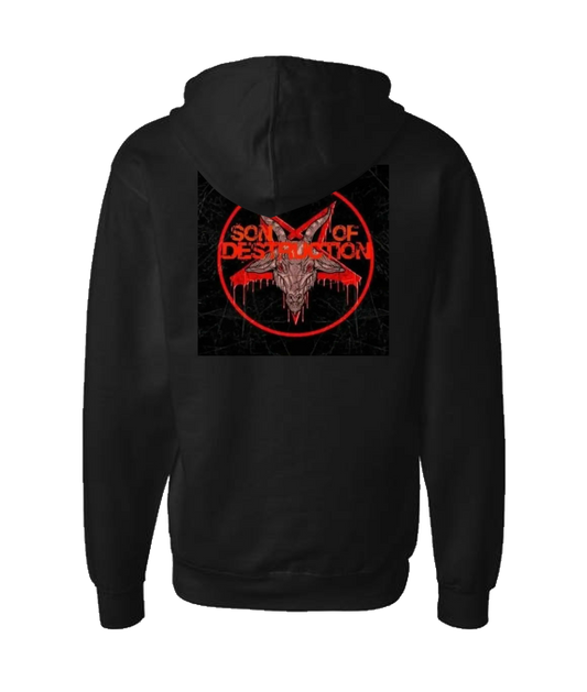 V-SODTOP - Destruction Designed - Black Zip Up Hoodie