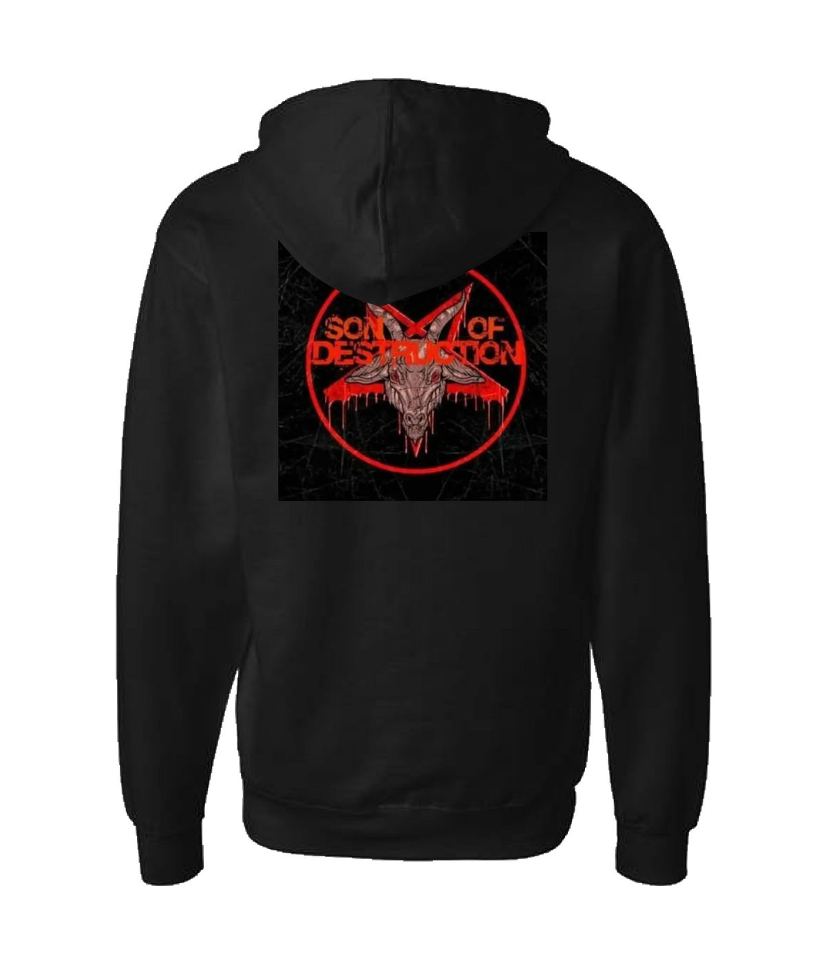 V-SODTOP - Destruction Designed - Black Zip Up Hoodie
