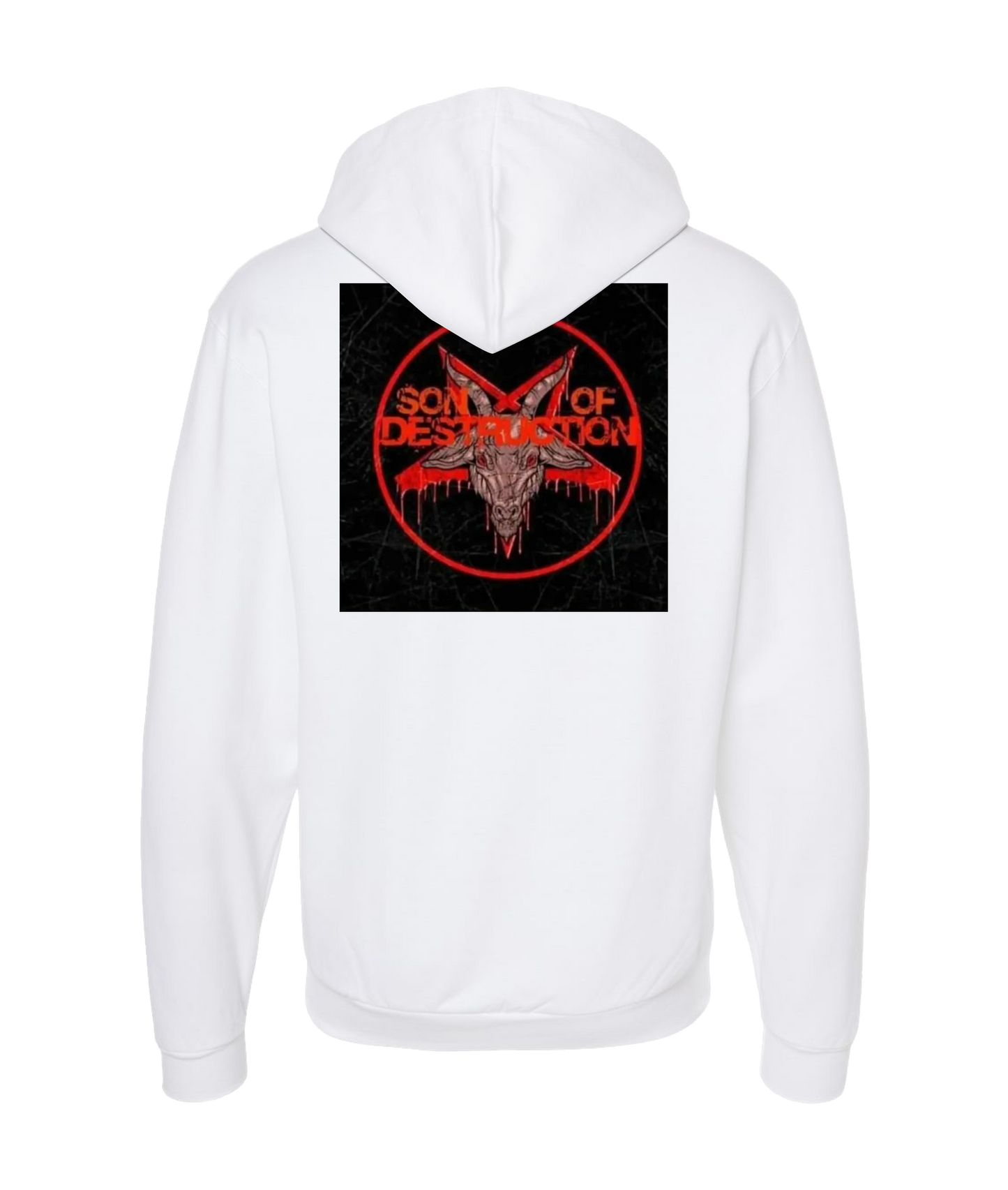 SonOfDestruction - Destruction Designed - White Zip Up Hoodie