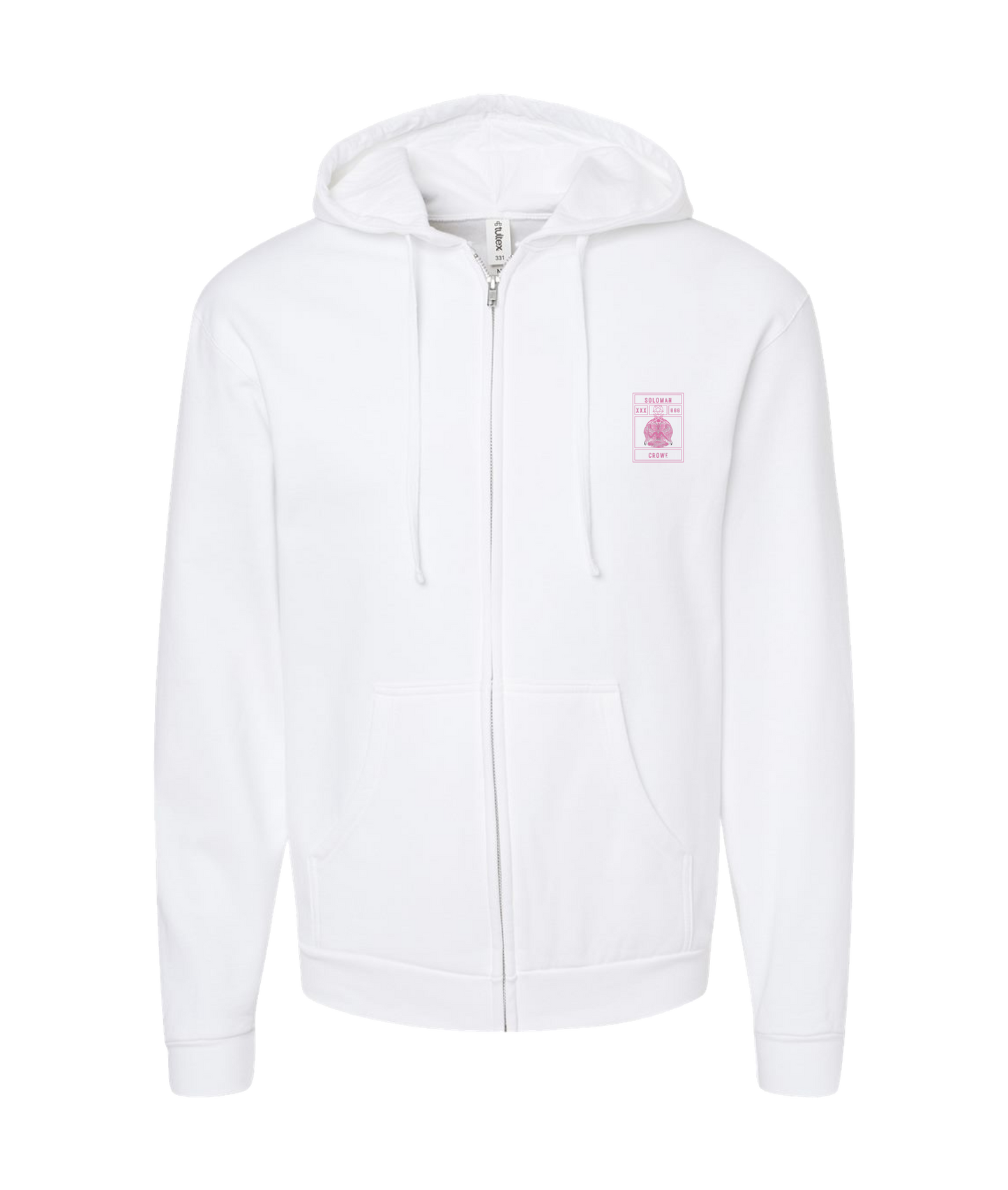 Soloman Crowe - XXX666 - White Zip Up Hoodie