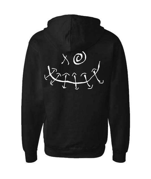 Soloman Crowe - XO SMILE - Black Zip Up Hoodie