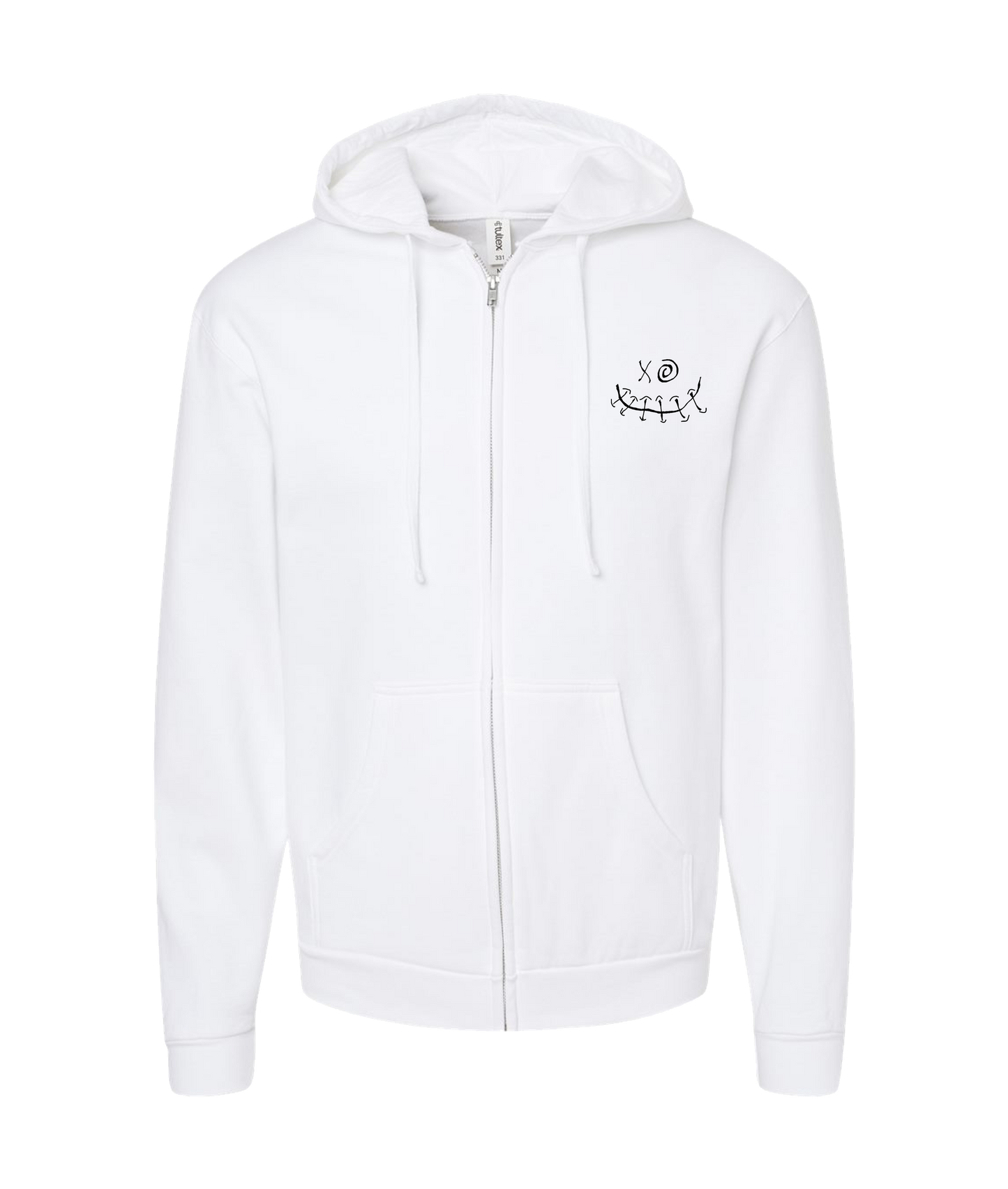 Soloman Crowe - XO SMILE - White Zip Up Hoodie