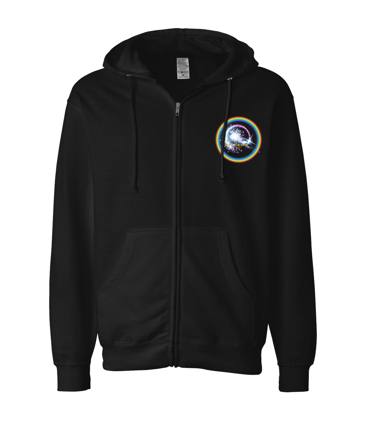 Souls Support - DESIGN 1 - Black Zip Up Hoodie