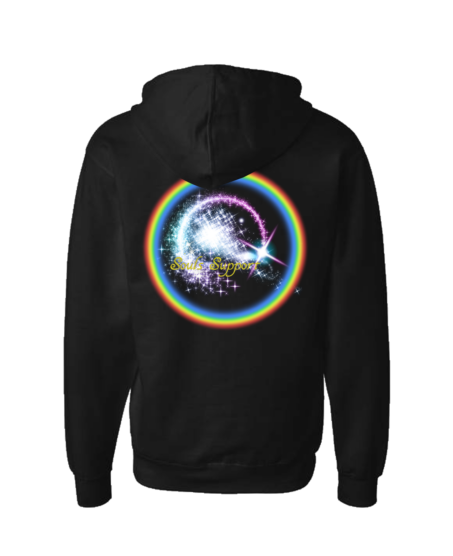 Souls Support - DESIGN 1 - Black Zip Up Hoodie