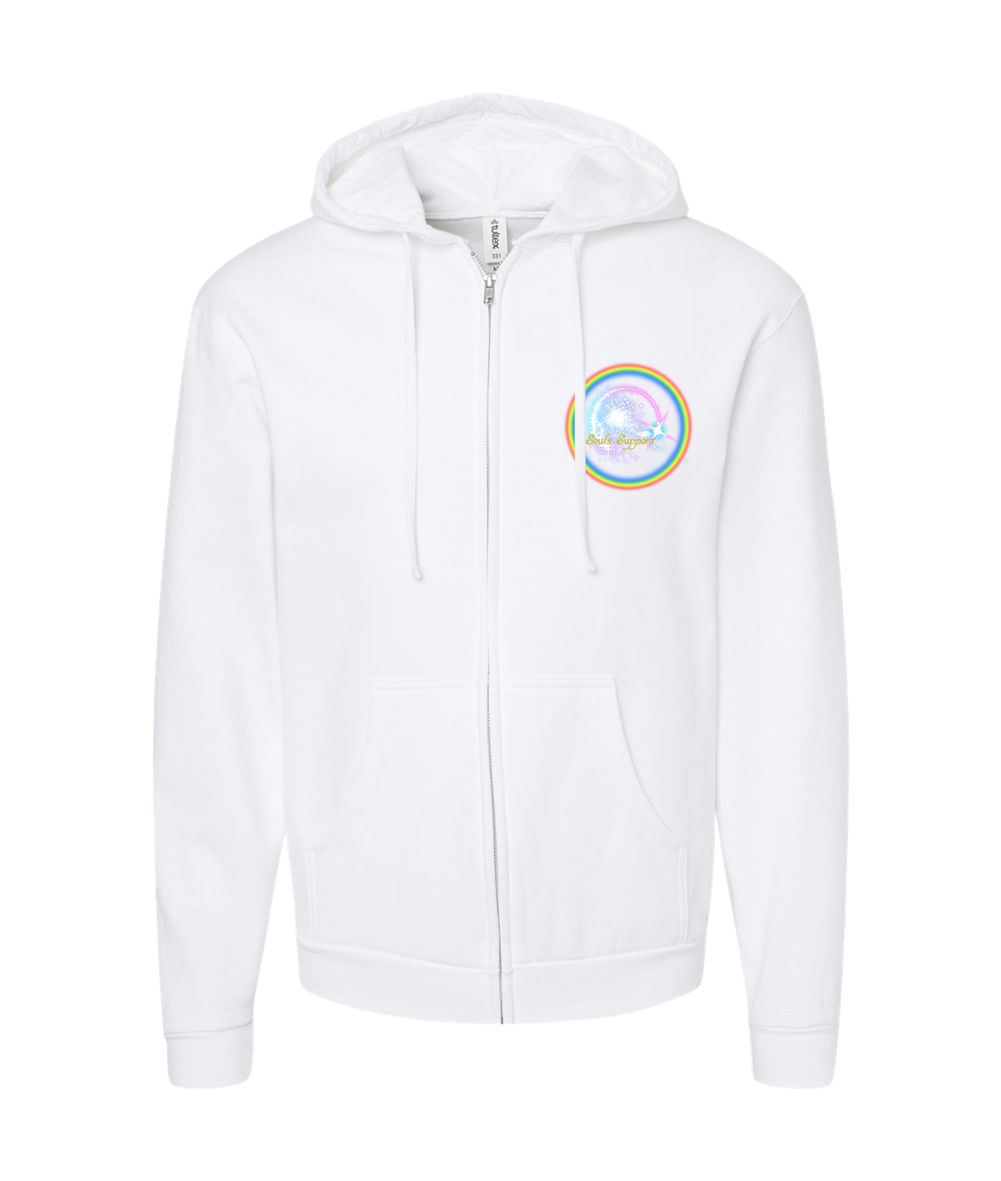 Souls Support - DESIGN 1 - White Zip Up Hoodie