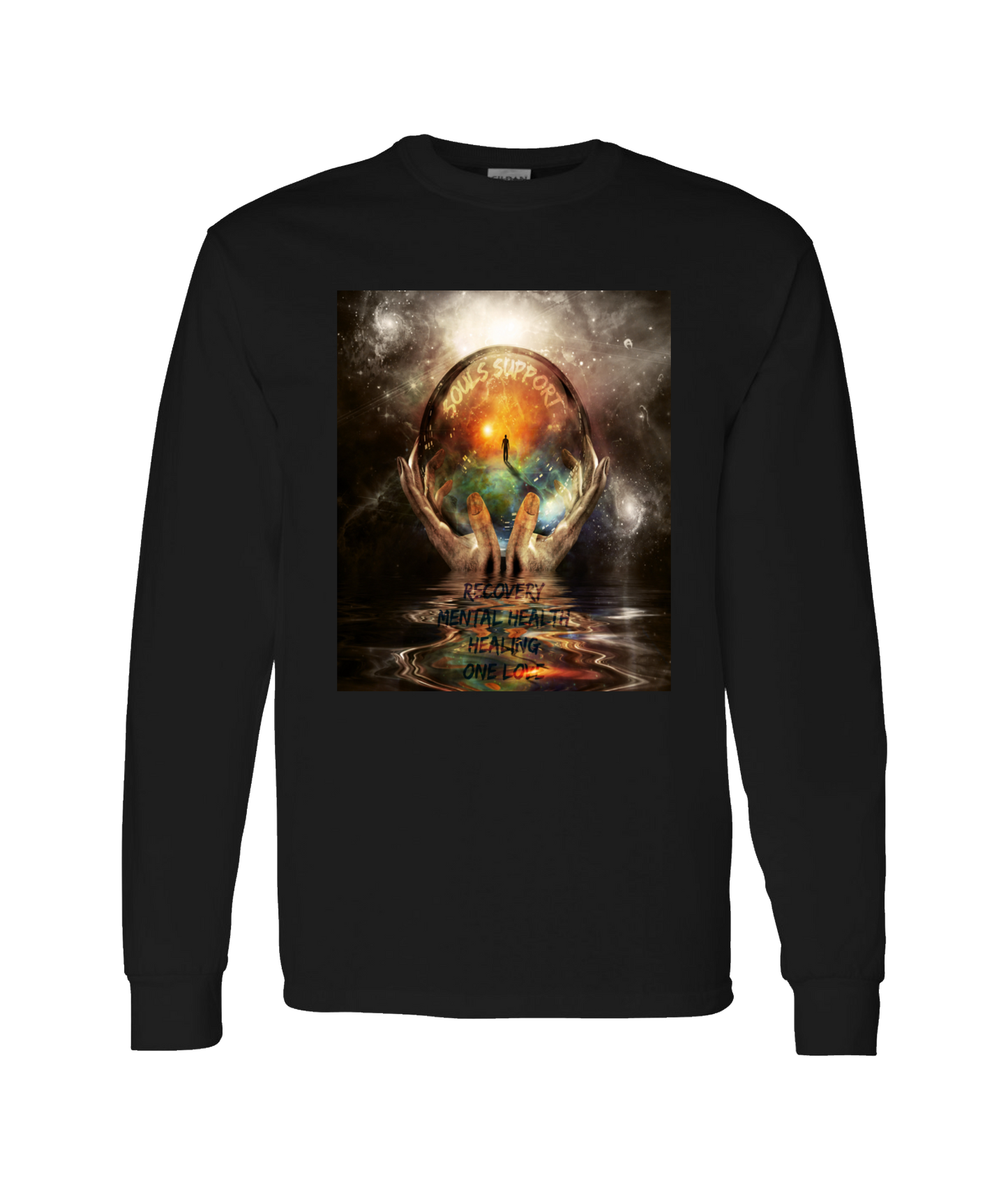 Souls Support - DESIGN 2 - Black Long Sleeve T