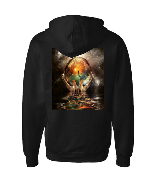 V-SOP - DESIGN 2 - Black Zip Up Hoodie