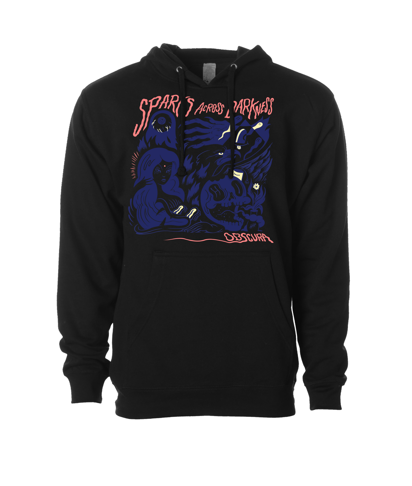 Sparks Across Darkness - Obscura - Black Hoodie
