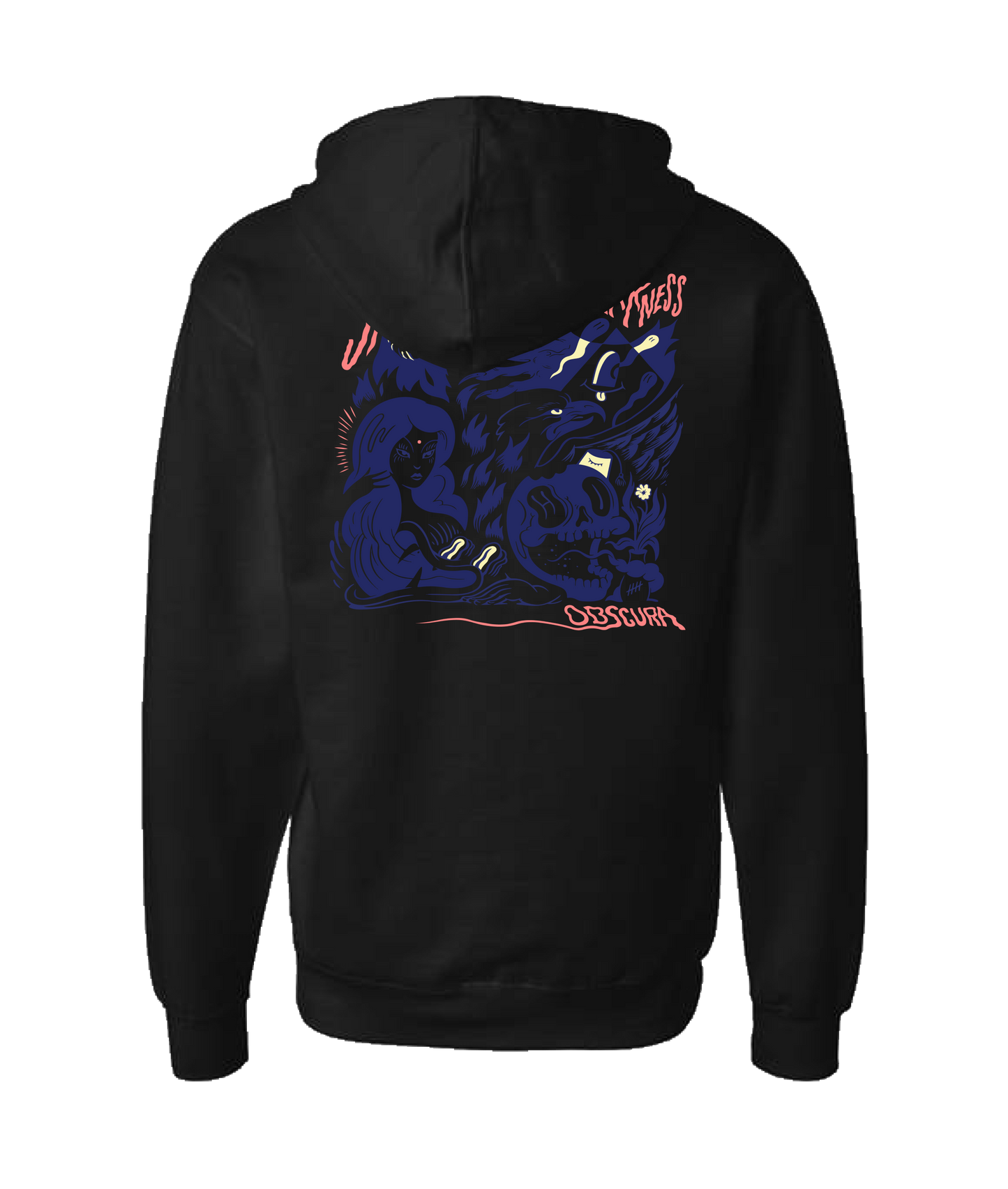 Sparks Across Darkness - Obscura - Black Zip Up Hoodie