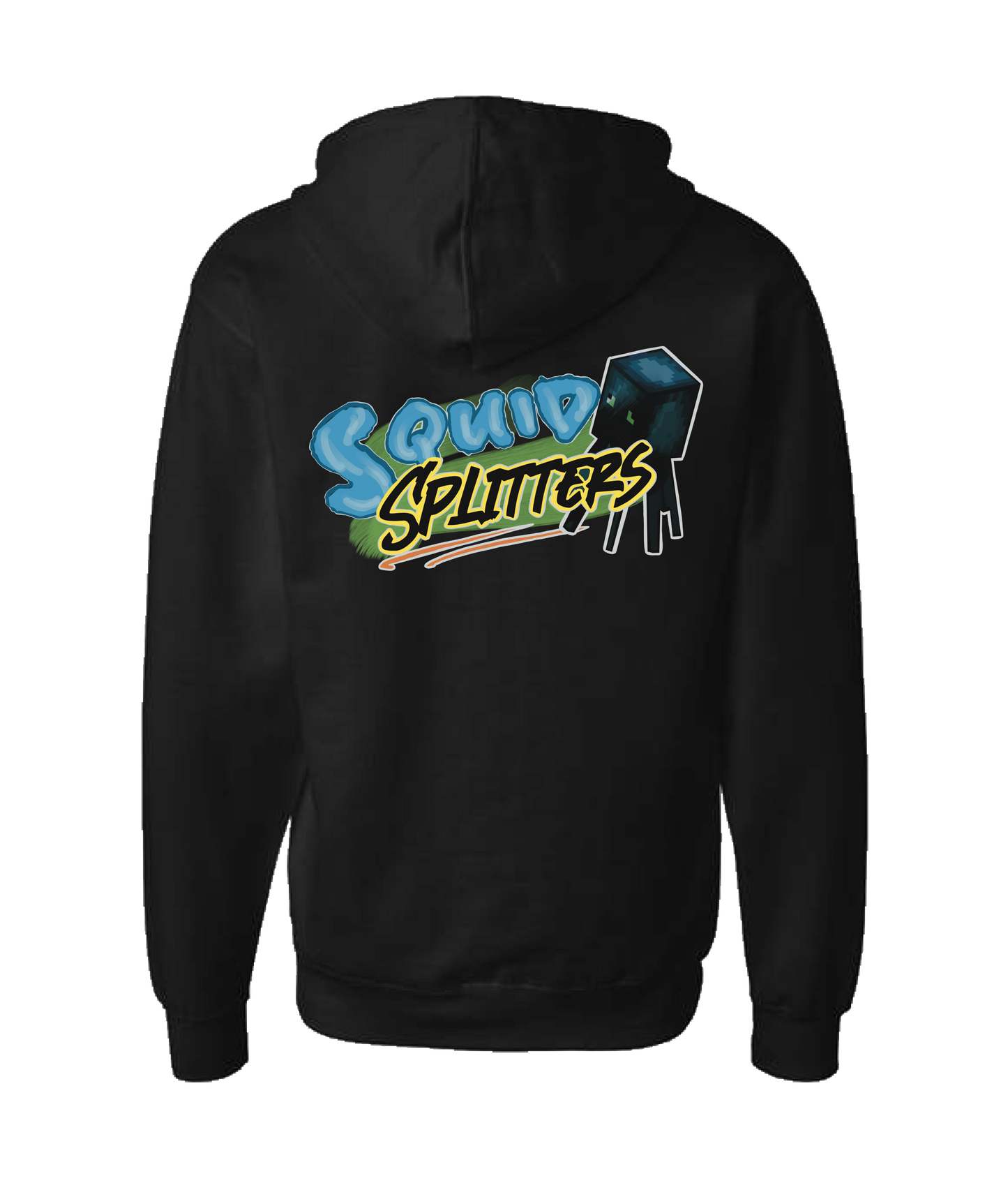 Squid Splitters - DESIGN 1 - Black Zip Up Hoodie