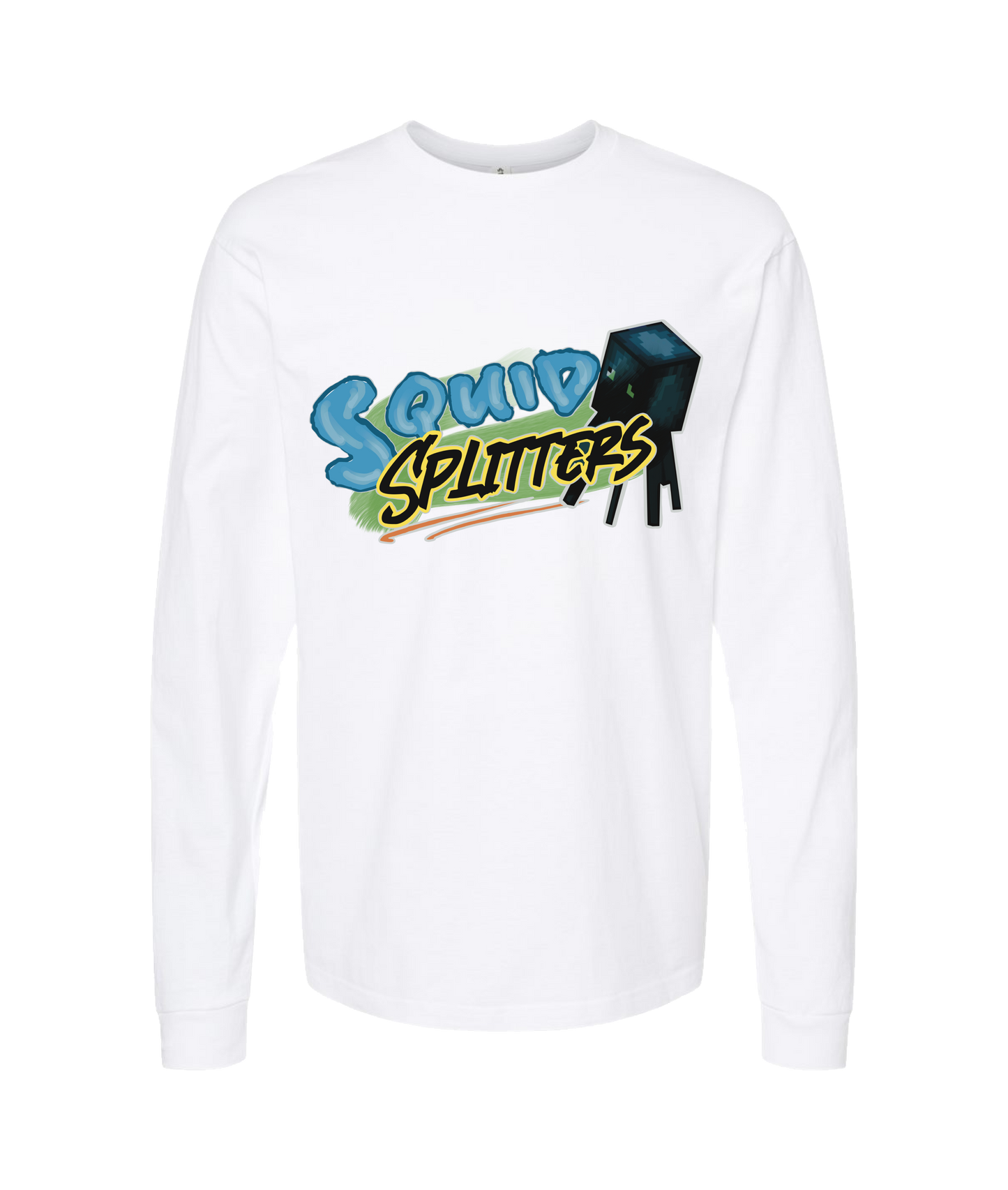 Squid Splitters - DESIGN 1 - White Long Sleeve T