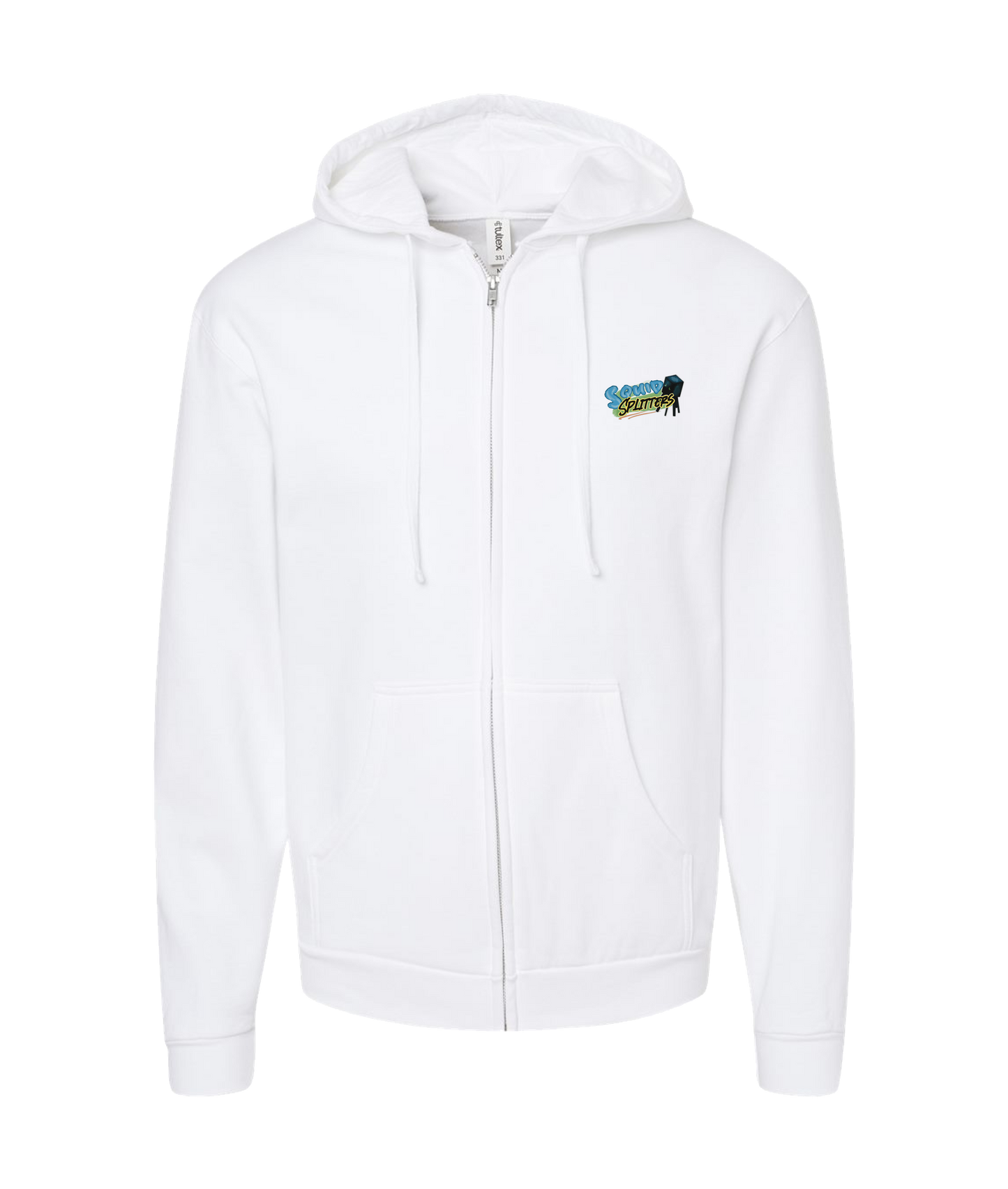 Squid Splitters - DESIGN 1 - White Zip Up Hoodie