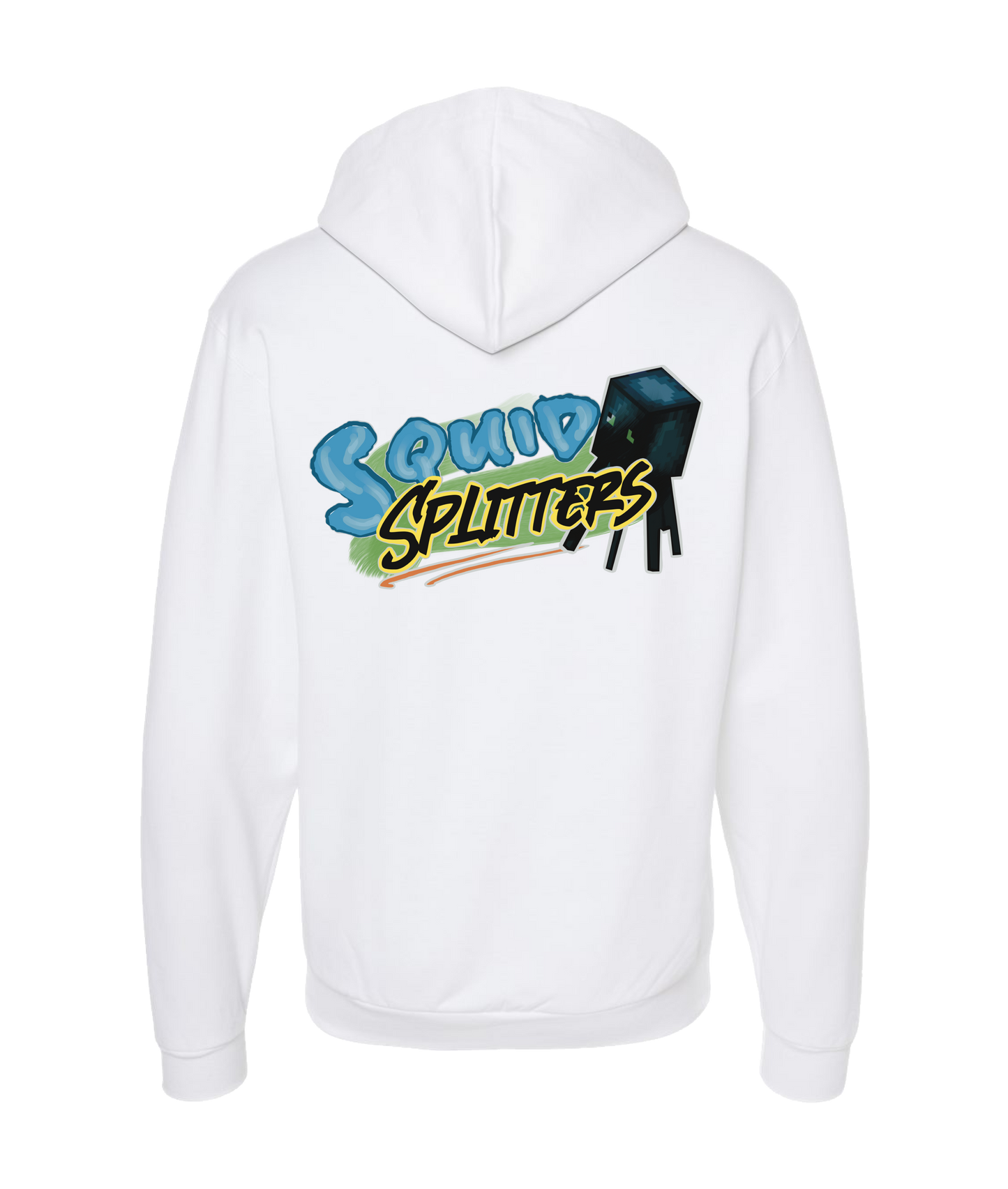 Squid Splitters - DESIGN 1 - White Zip Up Hoodie