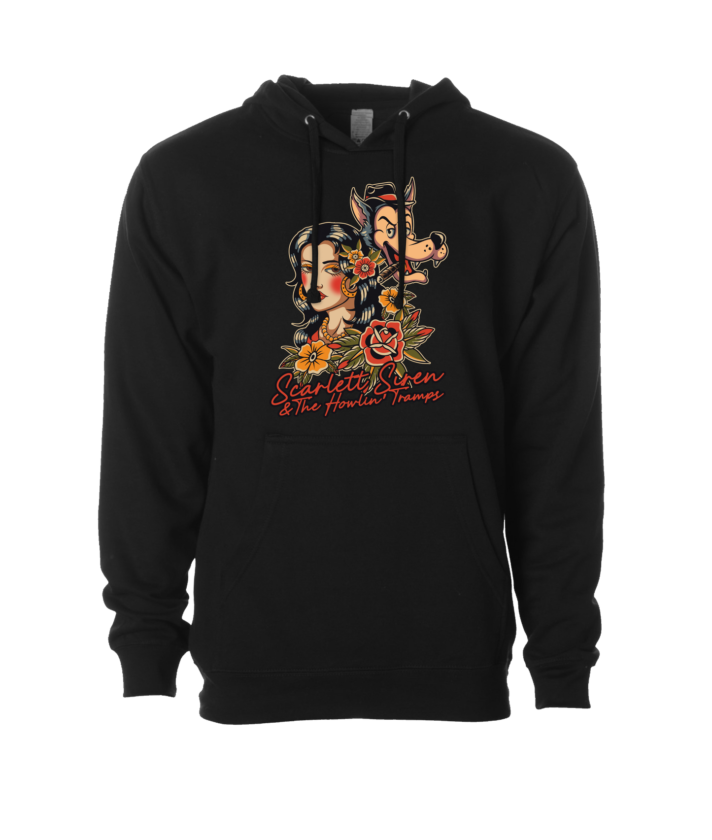 Scarlett Siren & The Howlin' Tramps - DESIGN 1 - Black Hoodie