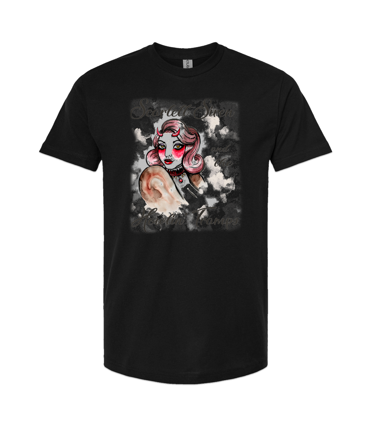 Scarlett Siren & The Howlin' Tramps - DESIGN 2 - Black T Shirt