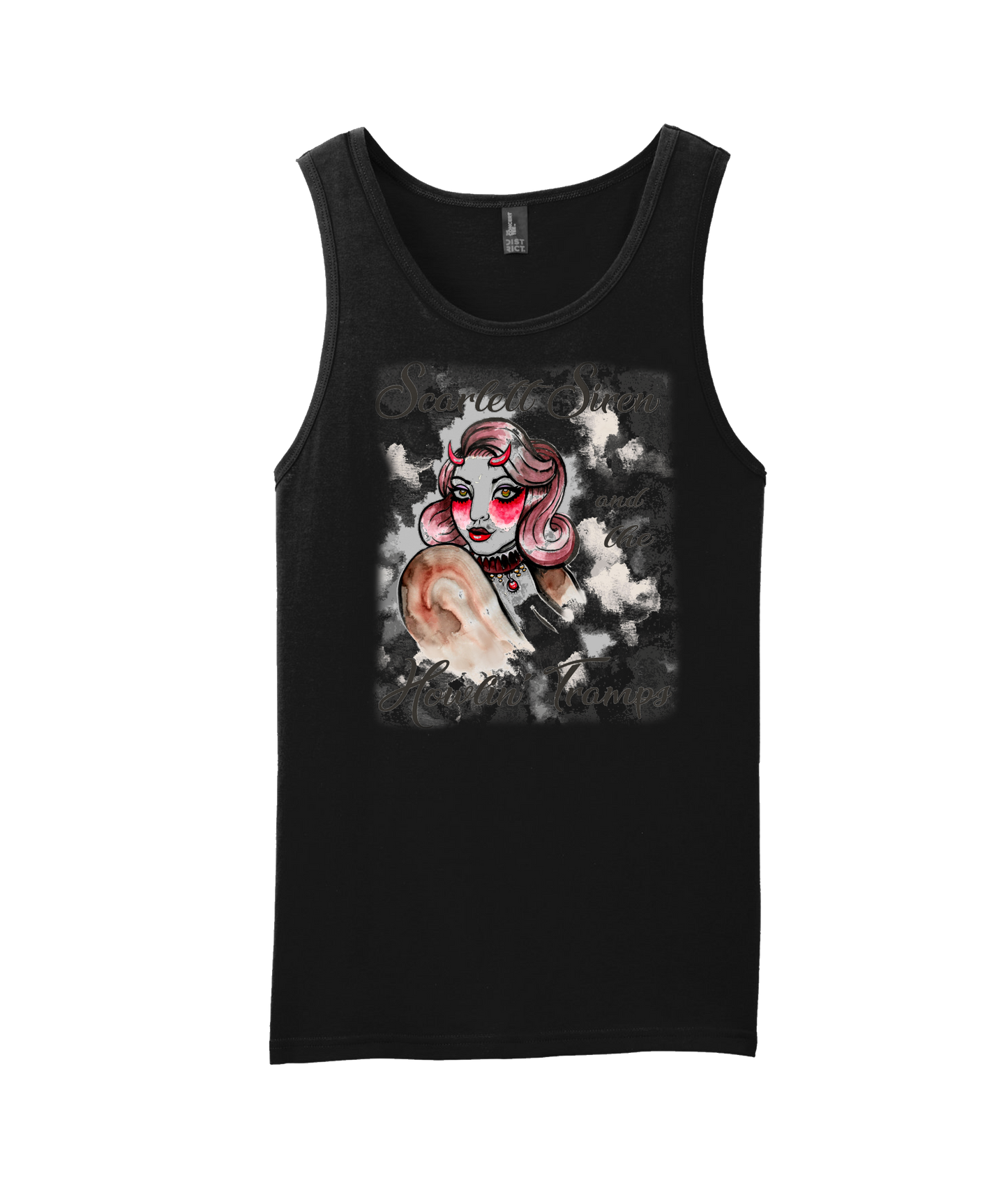 Scarlett Siren & The Howlin' Tramps - DESIGN 2 - Black Tank Top