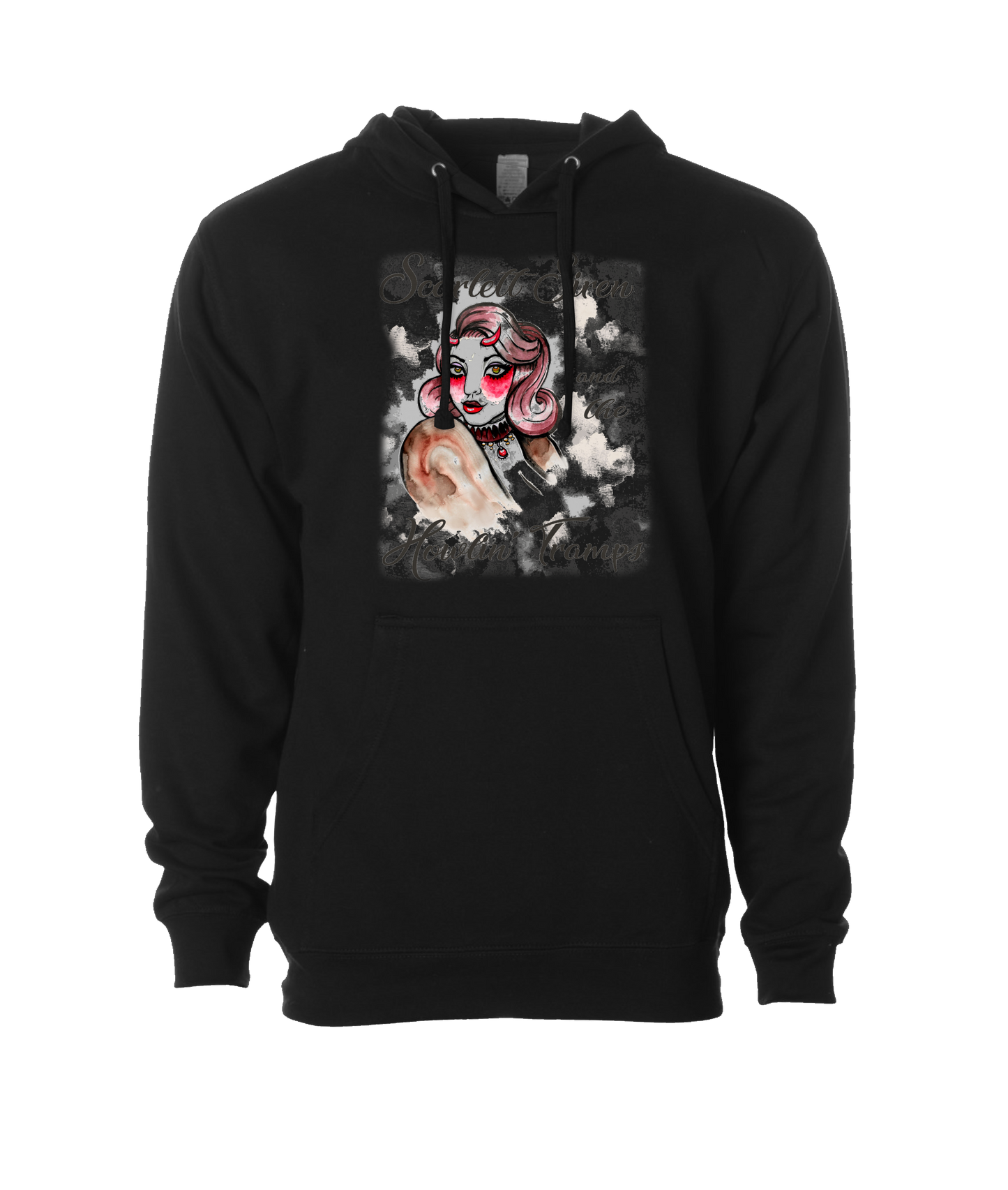 Scarlett Siren & The Howlin' Tramps - DESIGN 2 - Black Hoodie