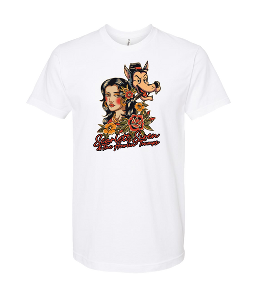 Scarlett Siren & The Howlin' Tramps - Design 1 - White T-Shirt
