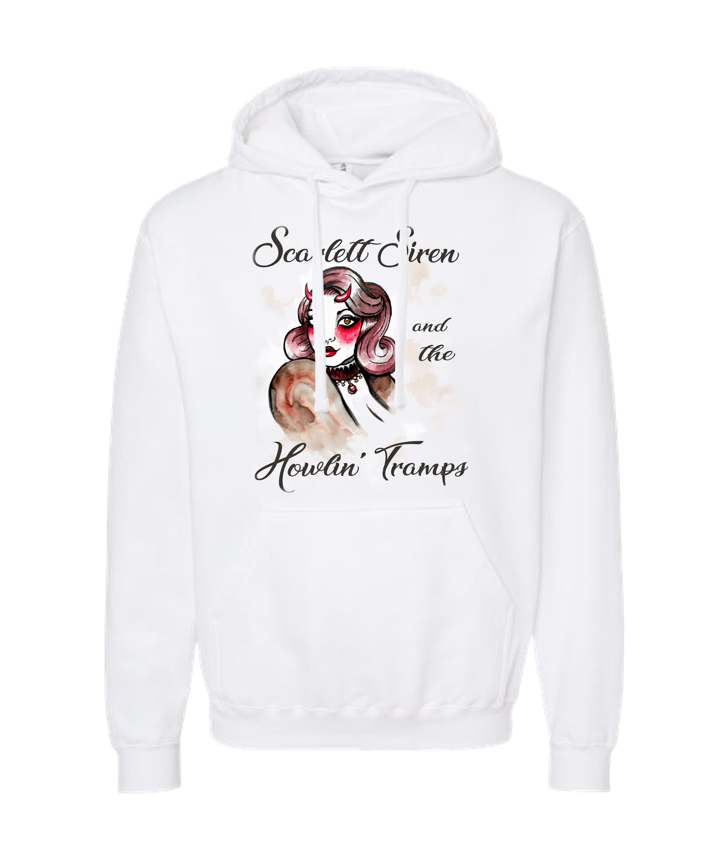Scarlett Siren & The Howlin' Tramps - Design 2 - White Hoodie