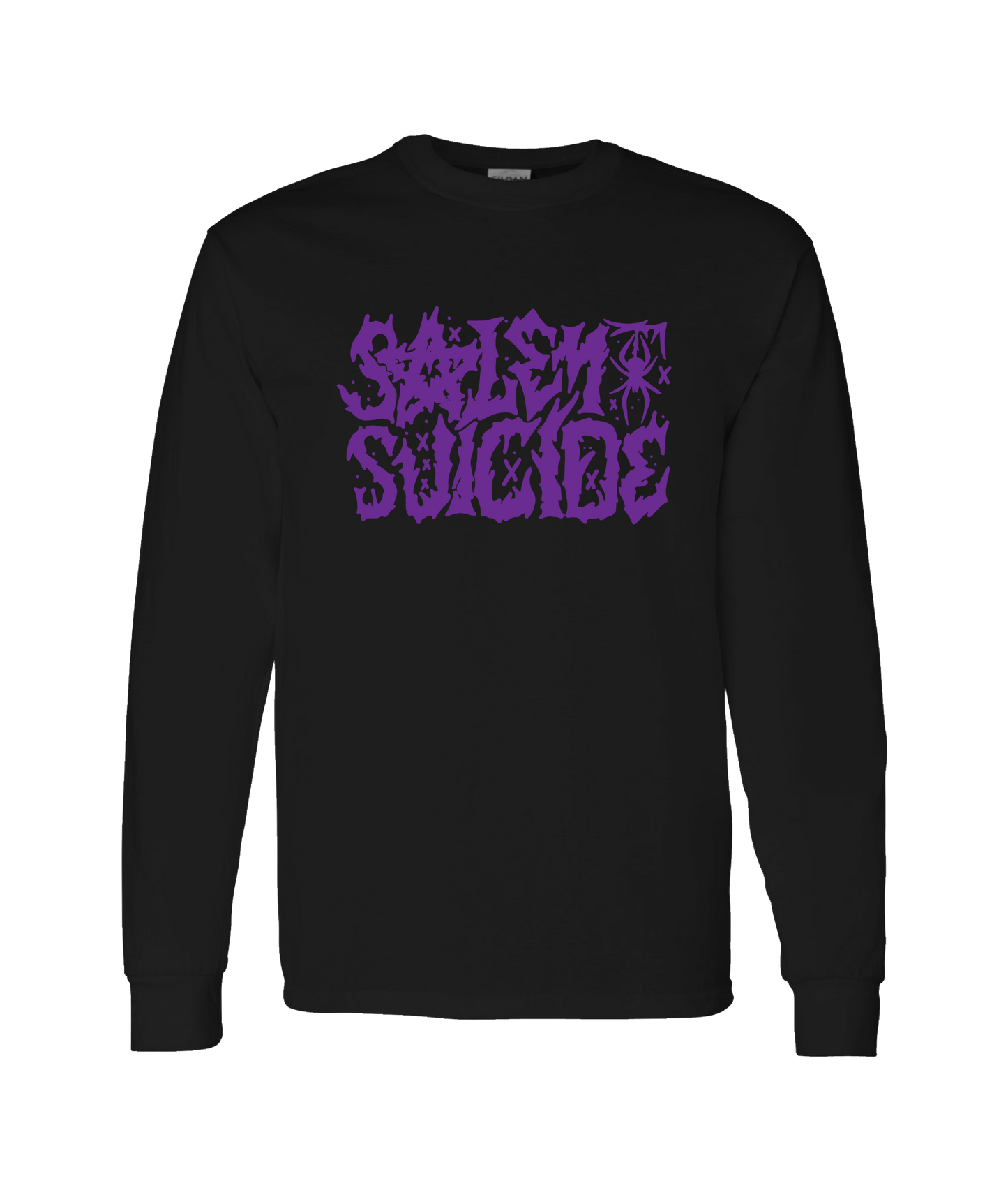 Salem Suicide - Logo Purple - Black Long Sleeve T