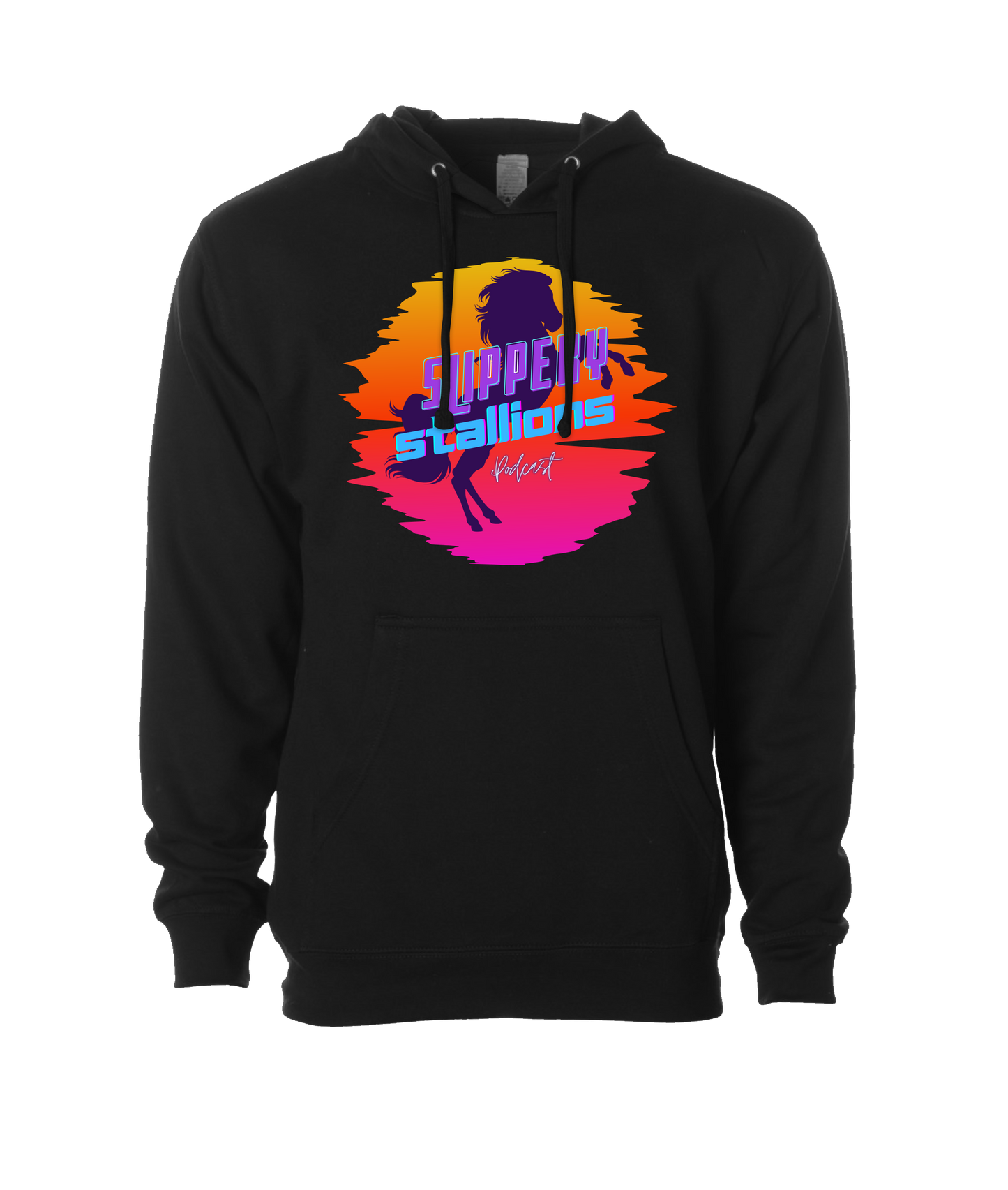 Slippery Stallions Podcast - Stallion - Black Hoodie
