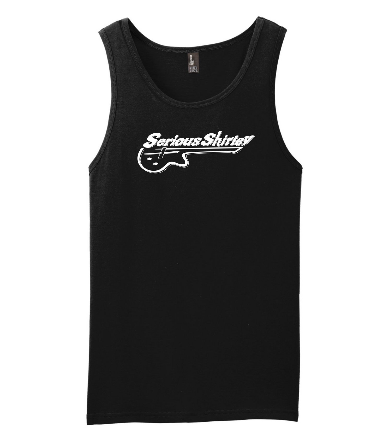 Serious Shirley - Guitar Logo - Black Tank Top