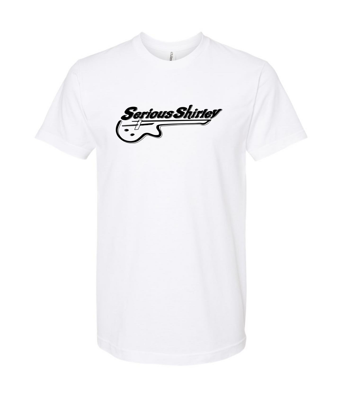 Serious Shirley - Guitar Logo - White T-Shirt