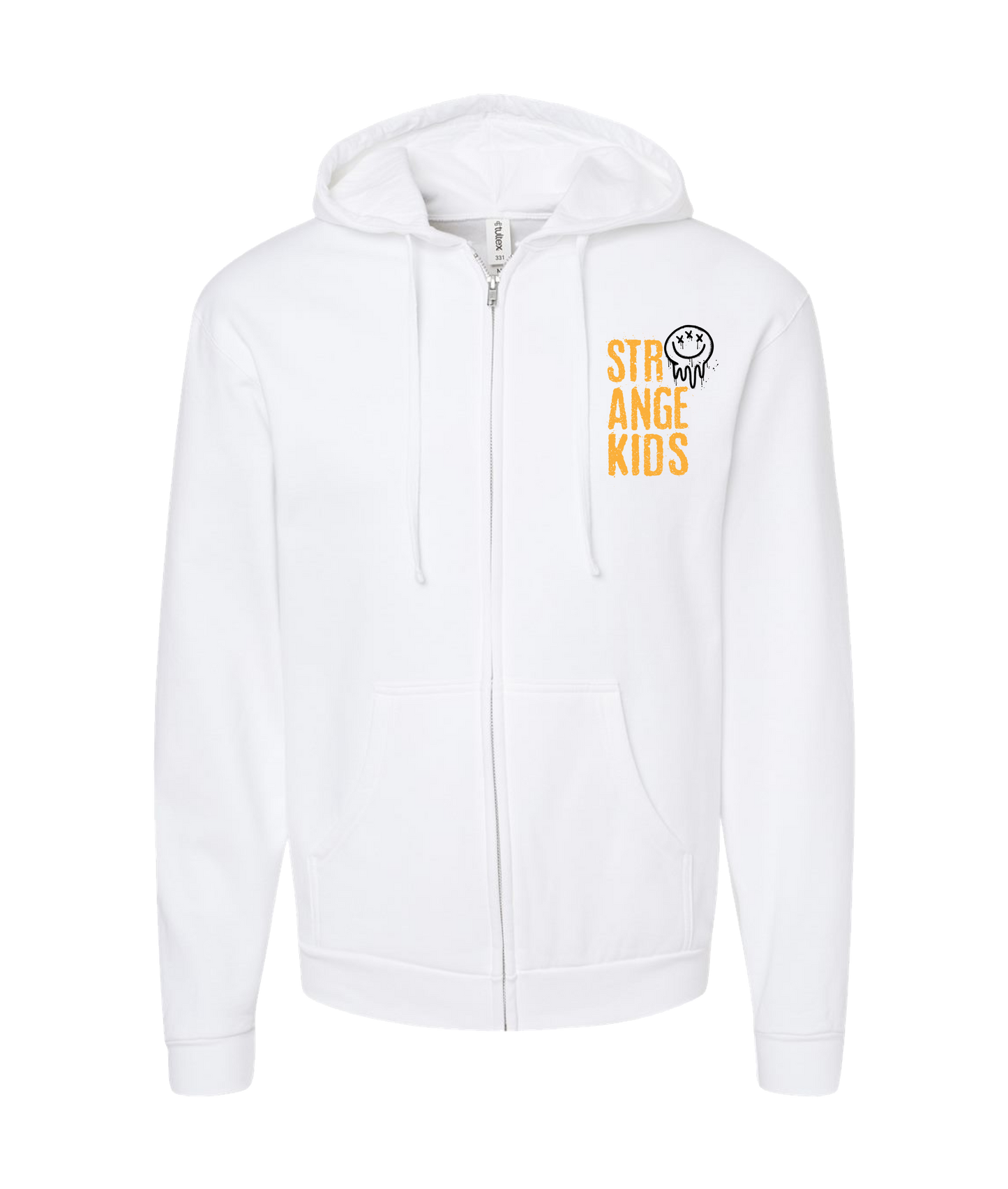 Strange Kids - Smile Tower - White Zip Up Hoodie