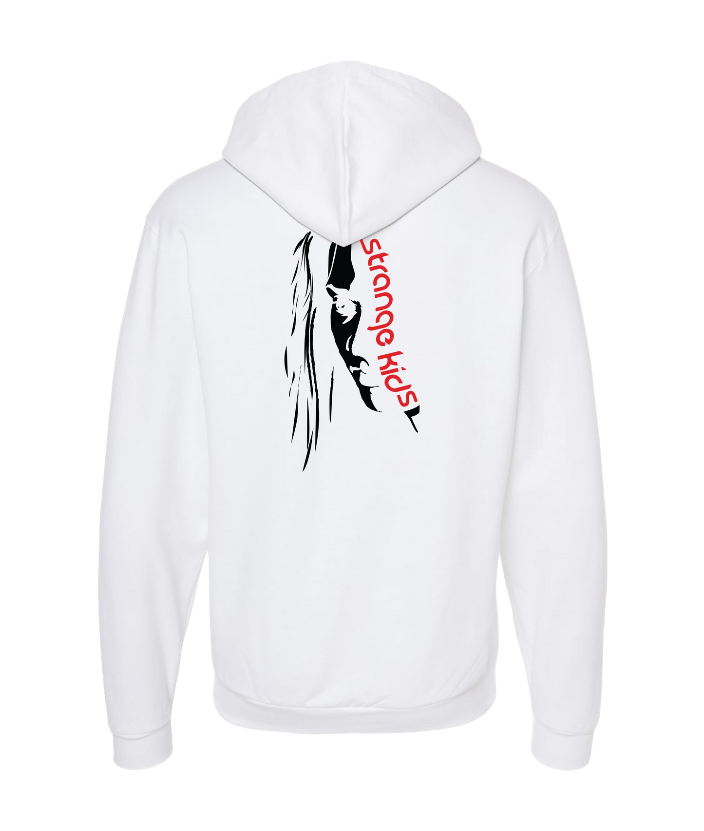 Strange Kids - Silhouette - White Zip Up Hoodie