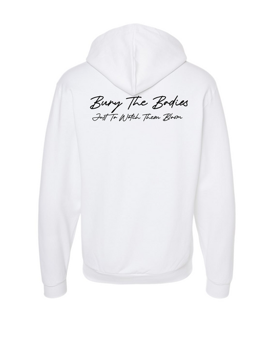 V-STKTOP - Bury The Bodies - White Zip Up Hoodie