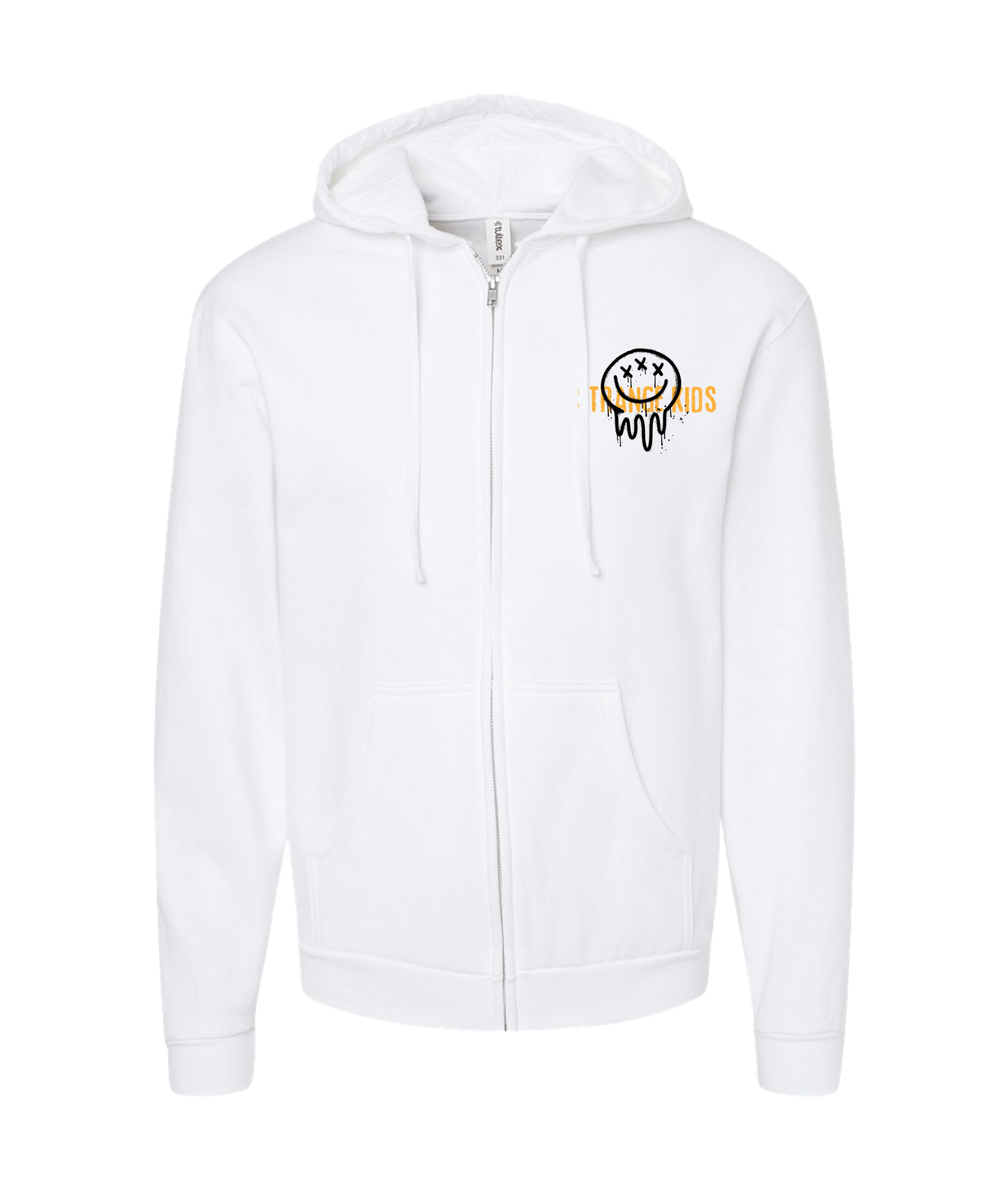 Strange Kids - Smile Mid - White Zip Up Hoodie