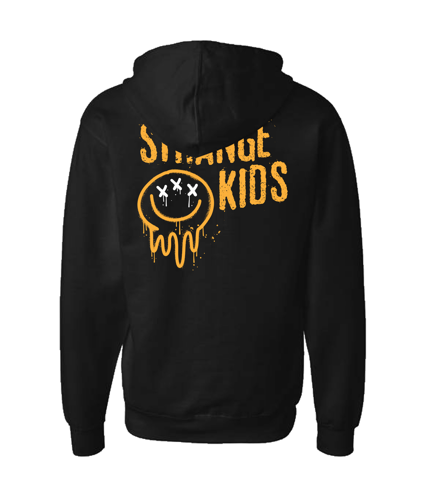 Strange Kids - Smile Stacked - Black Zip Up Hoodie