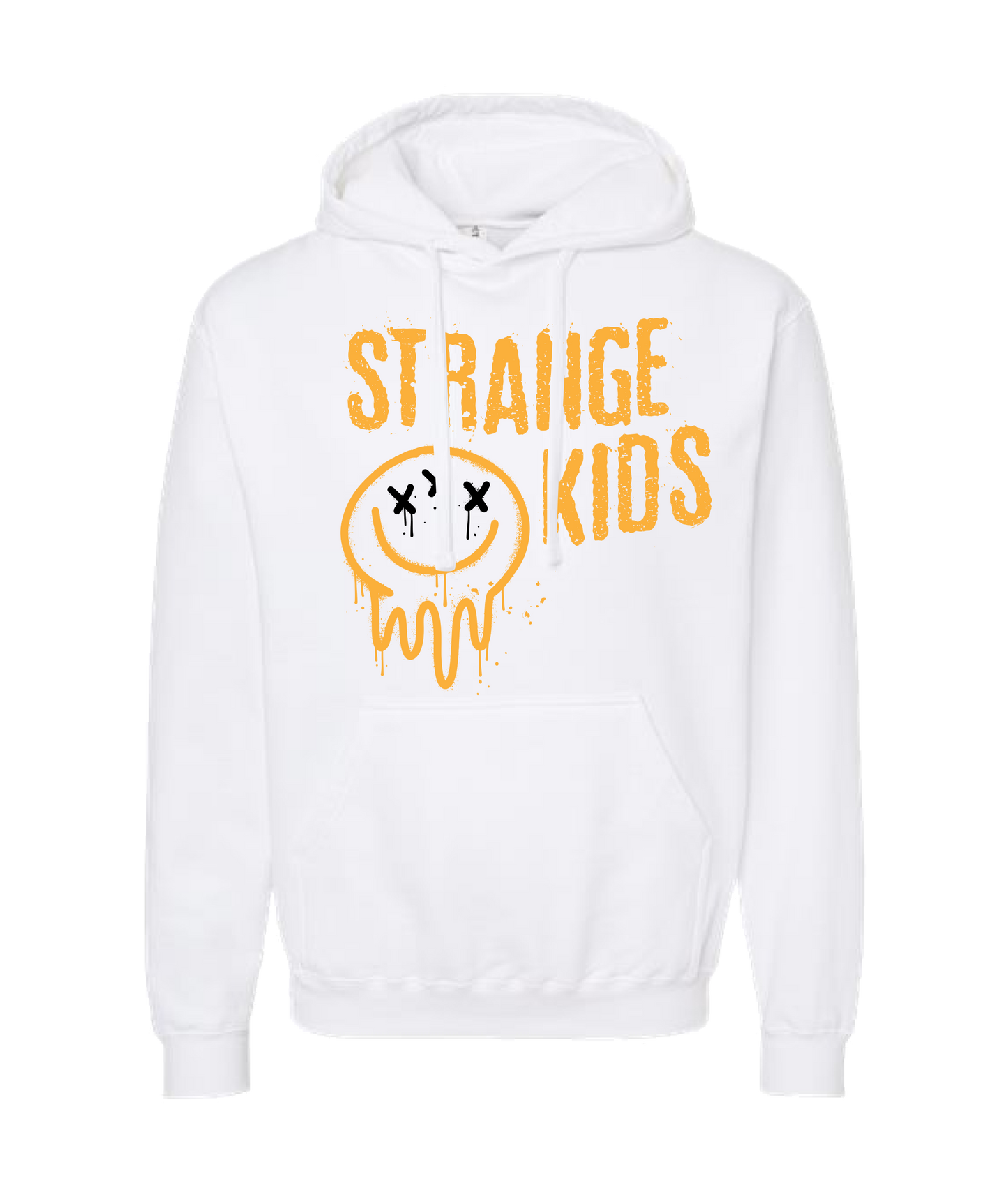 Strange Kids - Smile Stacked - White Hoodie