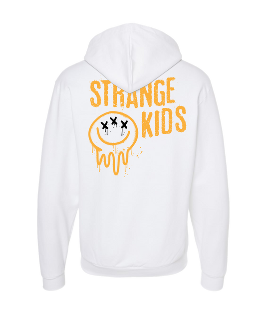 Strange Kids - Smile Stacked - White Zip Up Hoodie