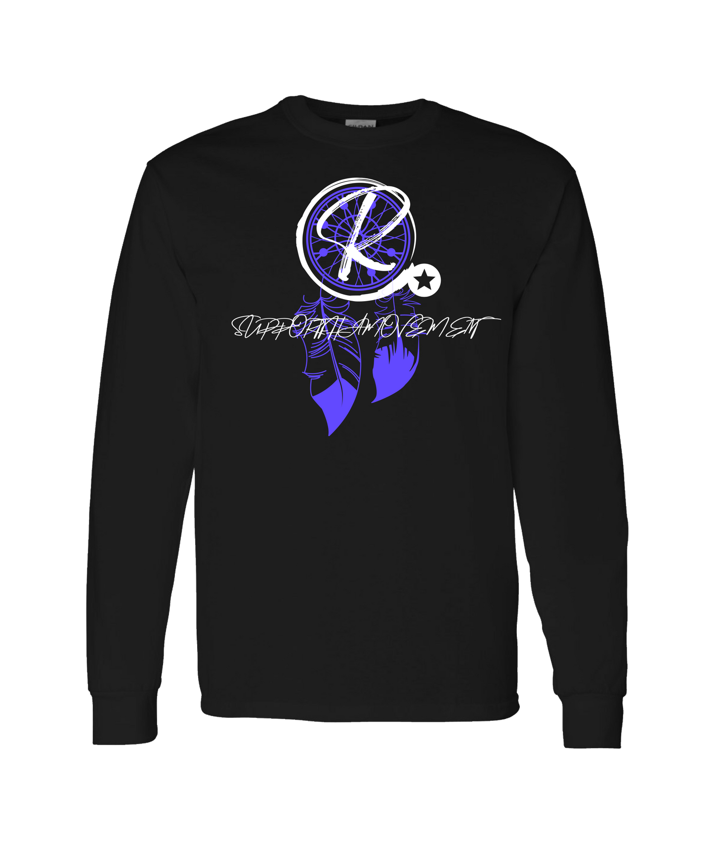 SupportThaMovement - DREAMCATCHER - Black Long Sleeve T