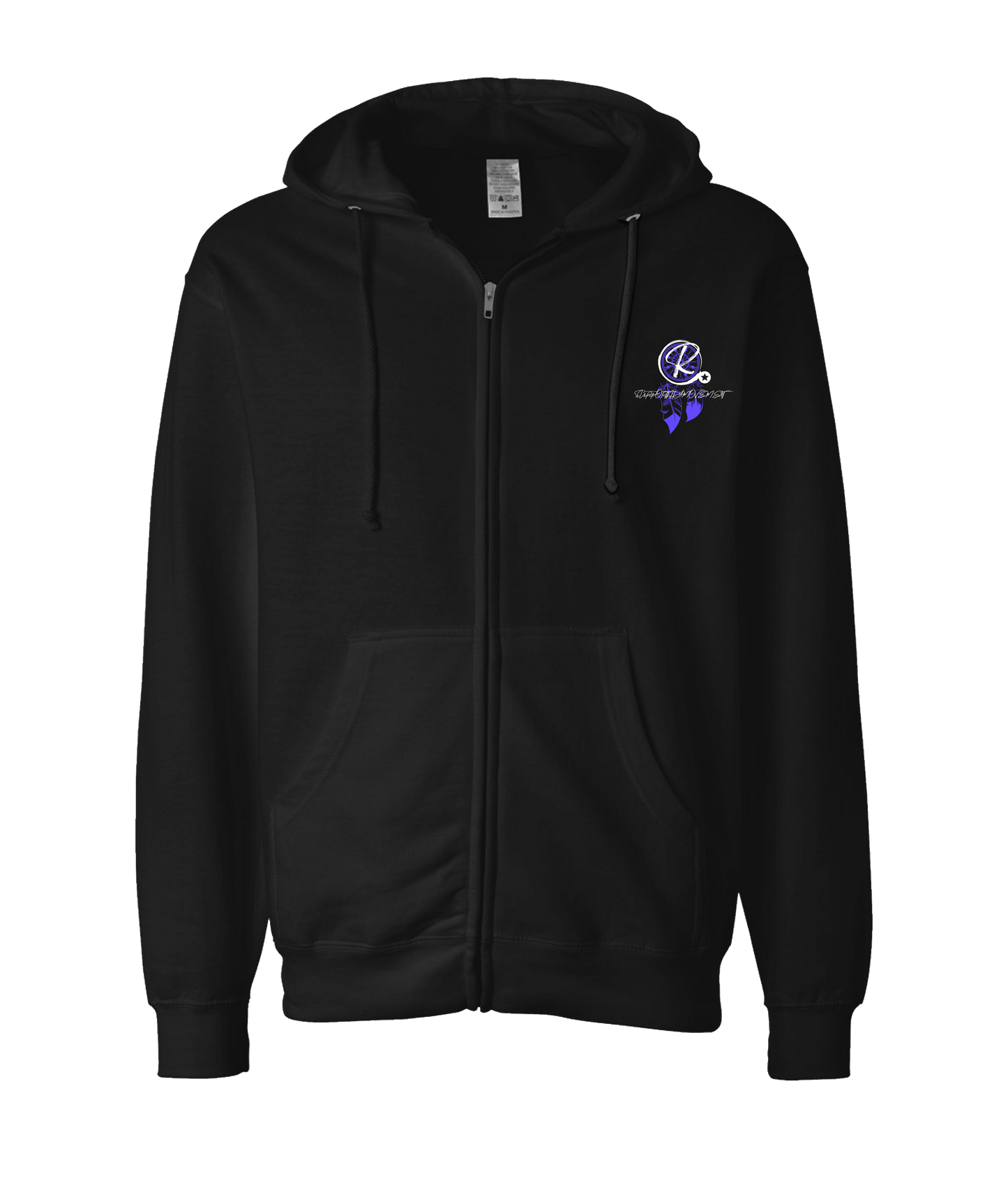 SupportThaMovement - DREAMCATCHER - Black Zip Up Hoodie