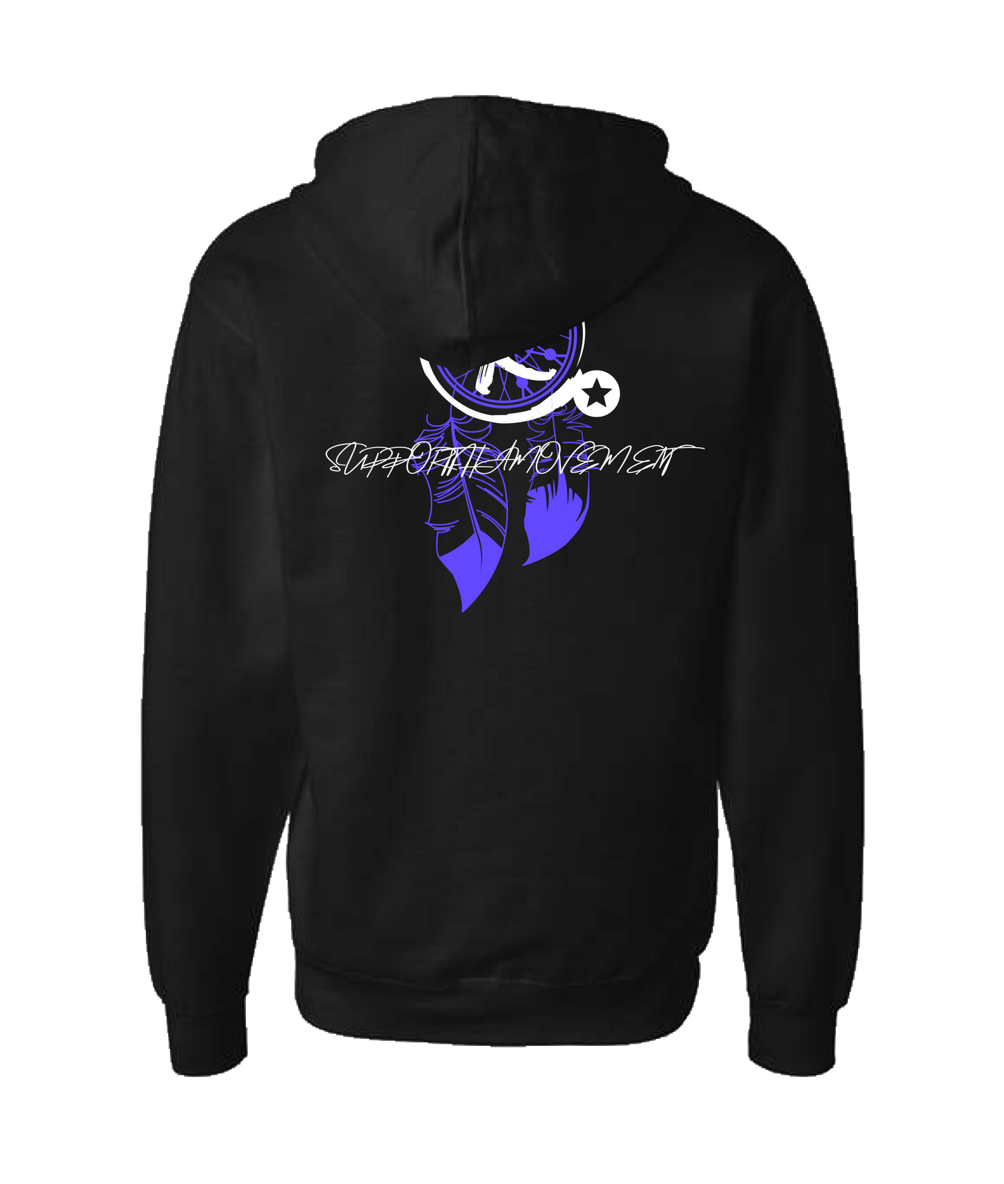 SupportThaMovement - DREAMCATCHER - Black Zip Up Hoodie
