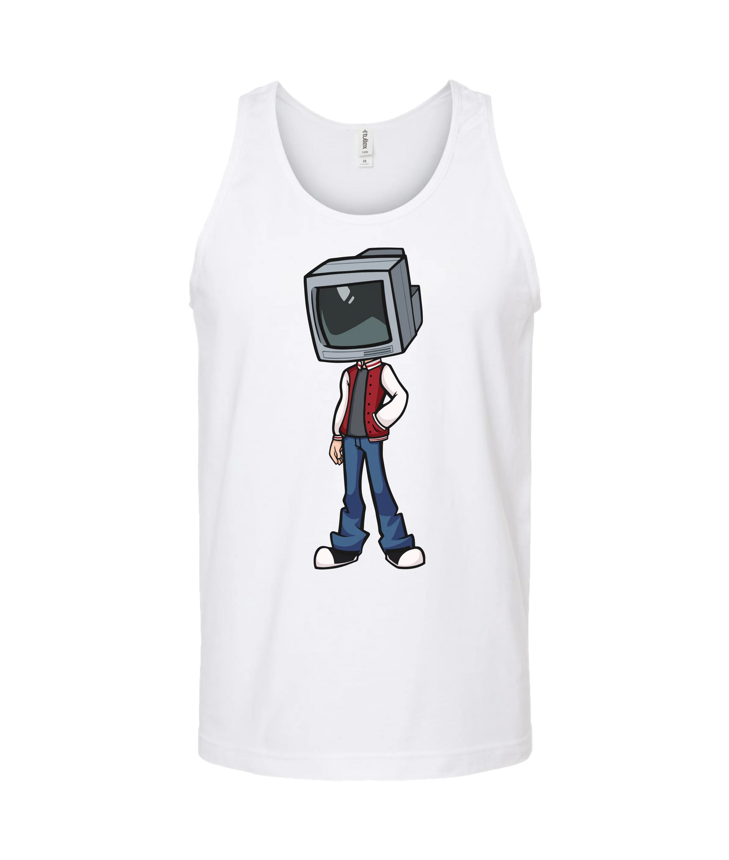 Static Snow - TV Head 1 - White Tank Top