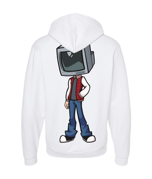 Static Snow - TV Head 1 - White Zip Up Hoodie