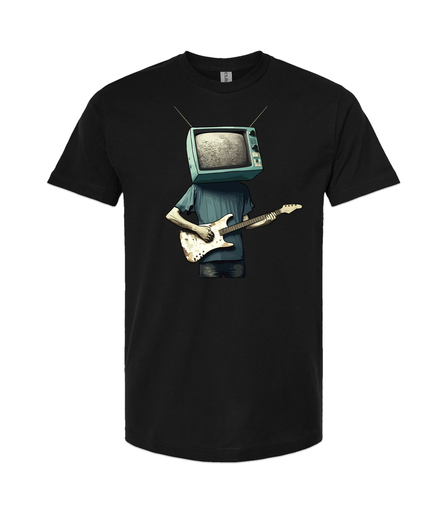 Static Snow - TV Head 2 - Black T Shirt
