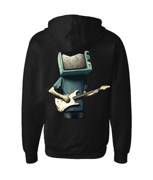 Static Snow - TV Head 2 - Black Zip Up Hoodie