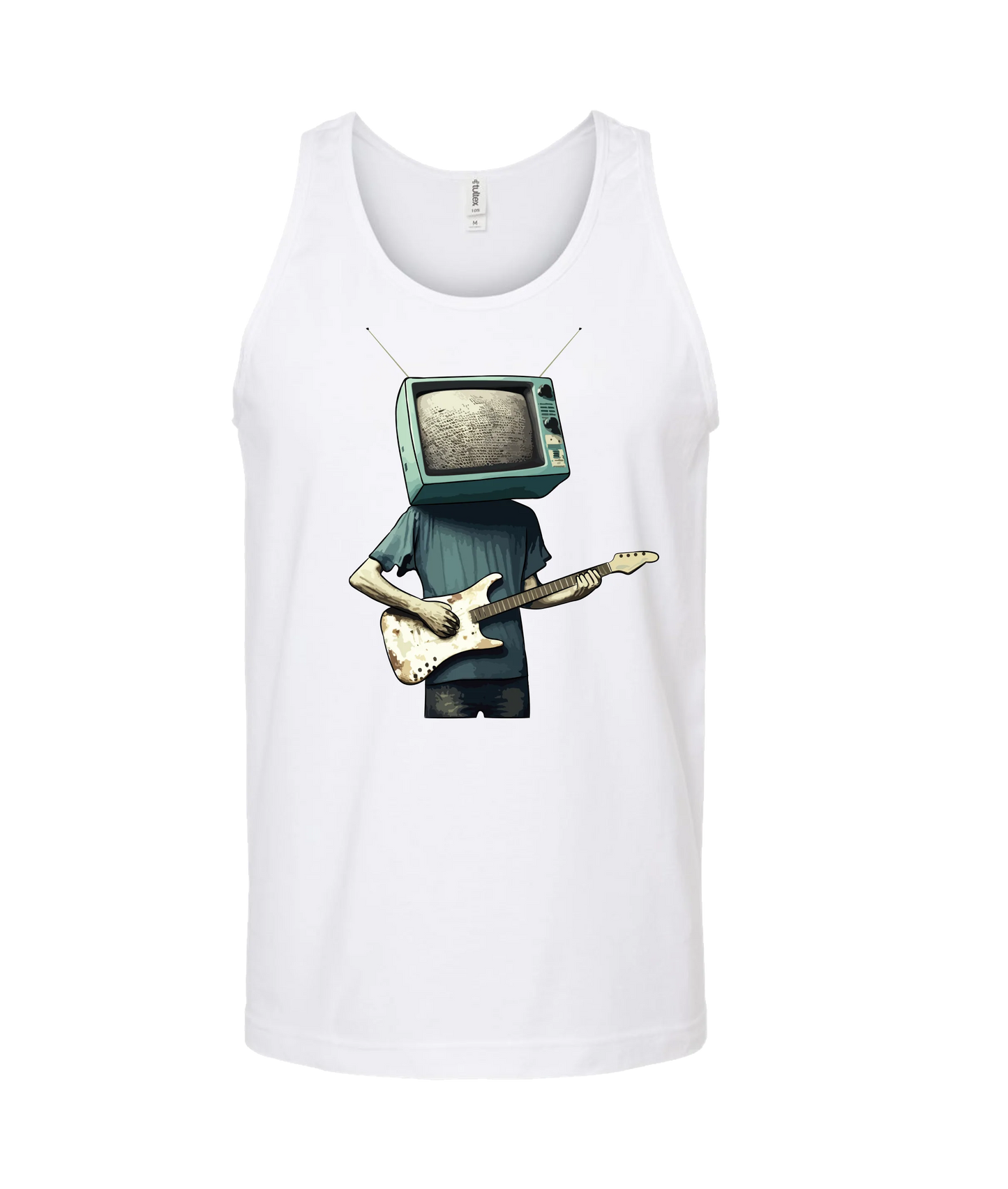 Static Snow - TV Head 2 - White Tank Top