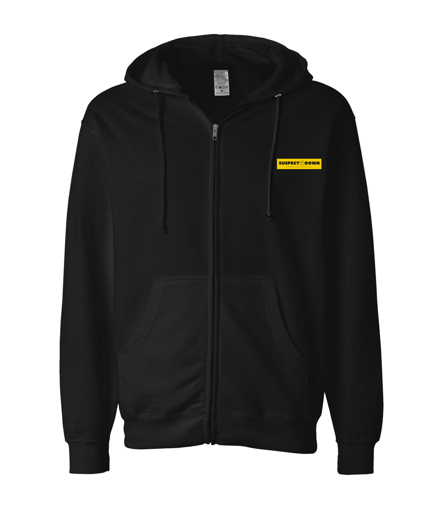 Suspect Down - PROBLEM SOLVERS - Black Zip Up Hoodie