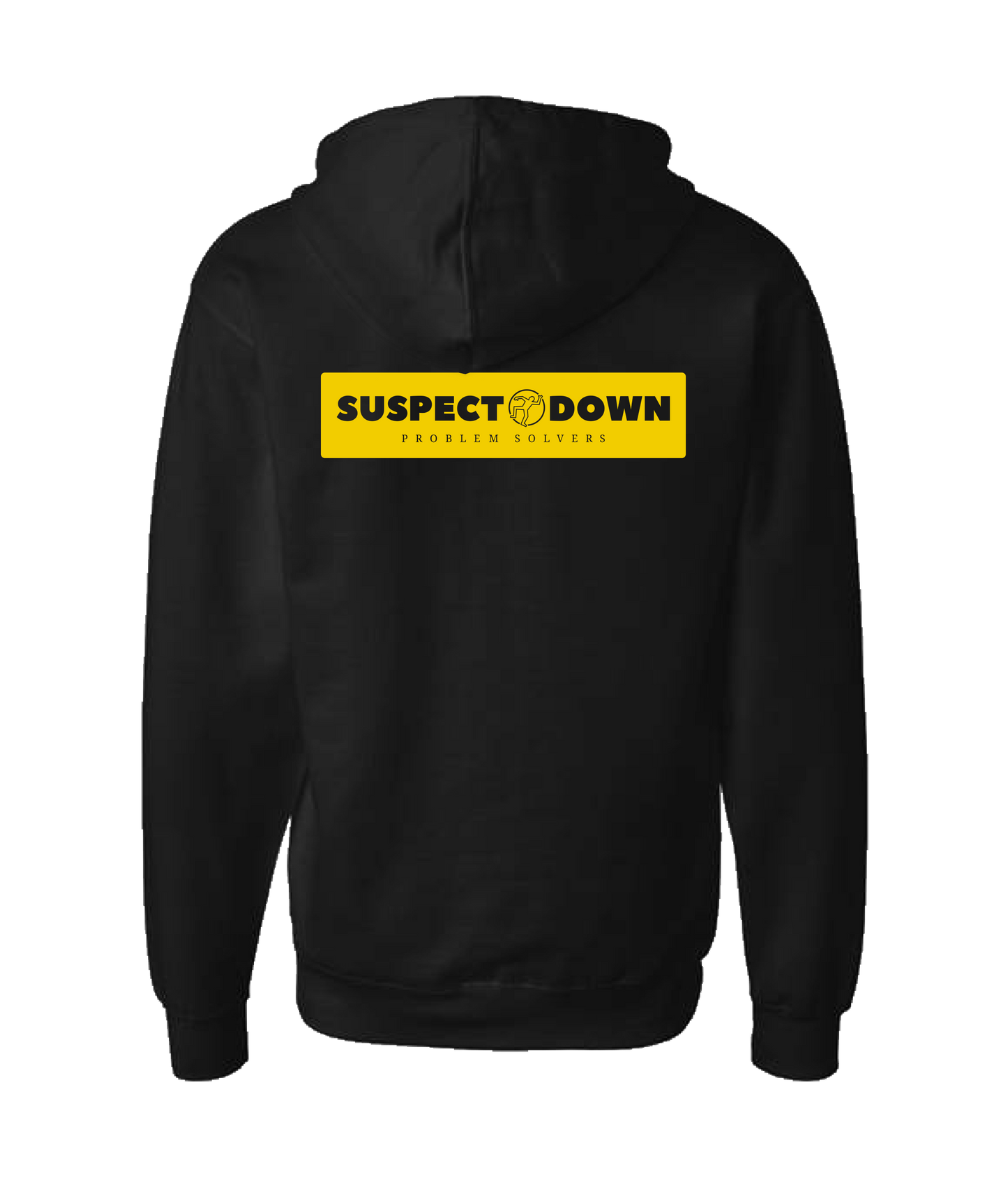 Suspect Down - PROBLEM SOLVERS - Black Zip Up Hoodie