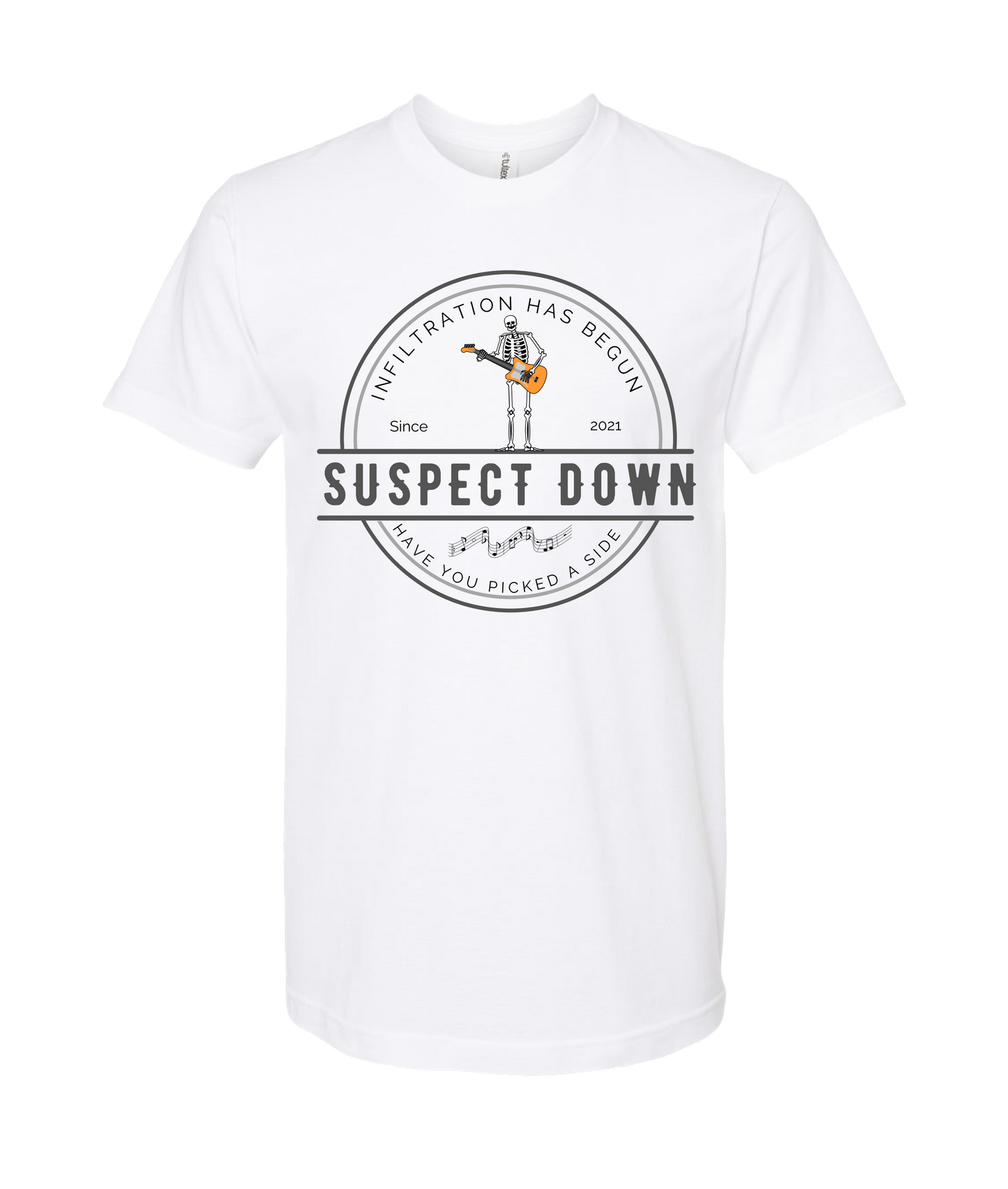 Suspect Down - INFILTRATION - White T Shirt