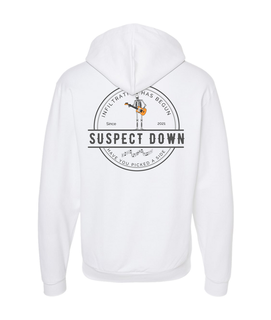 Suspect Down - INFILTRATION - White Zip Up Hoodie