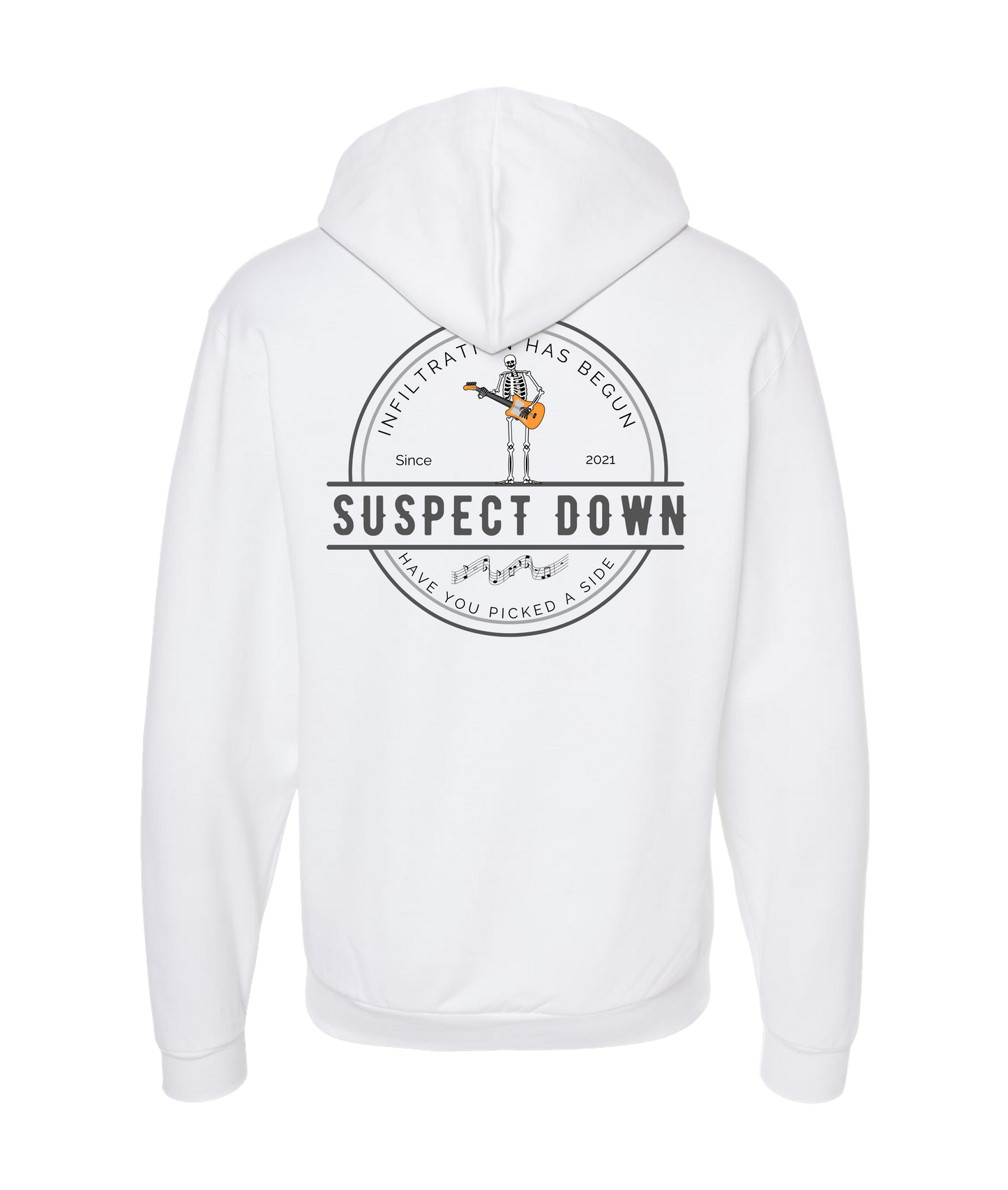 Suspect Down - INFILTRATION - White Zip Up Hoodie